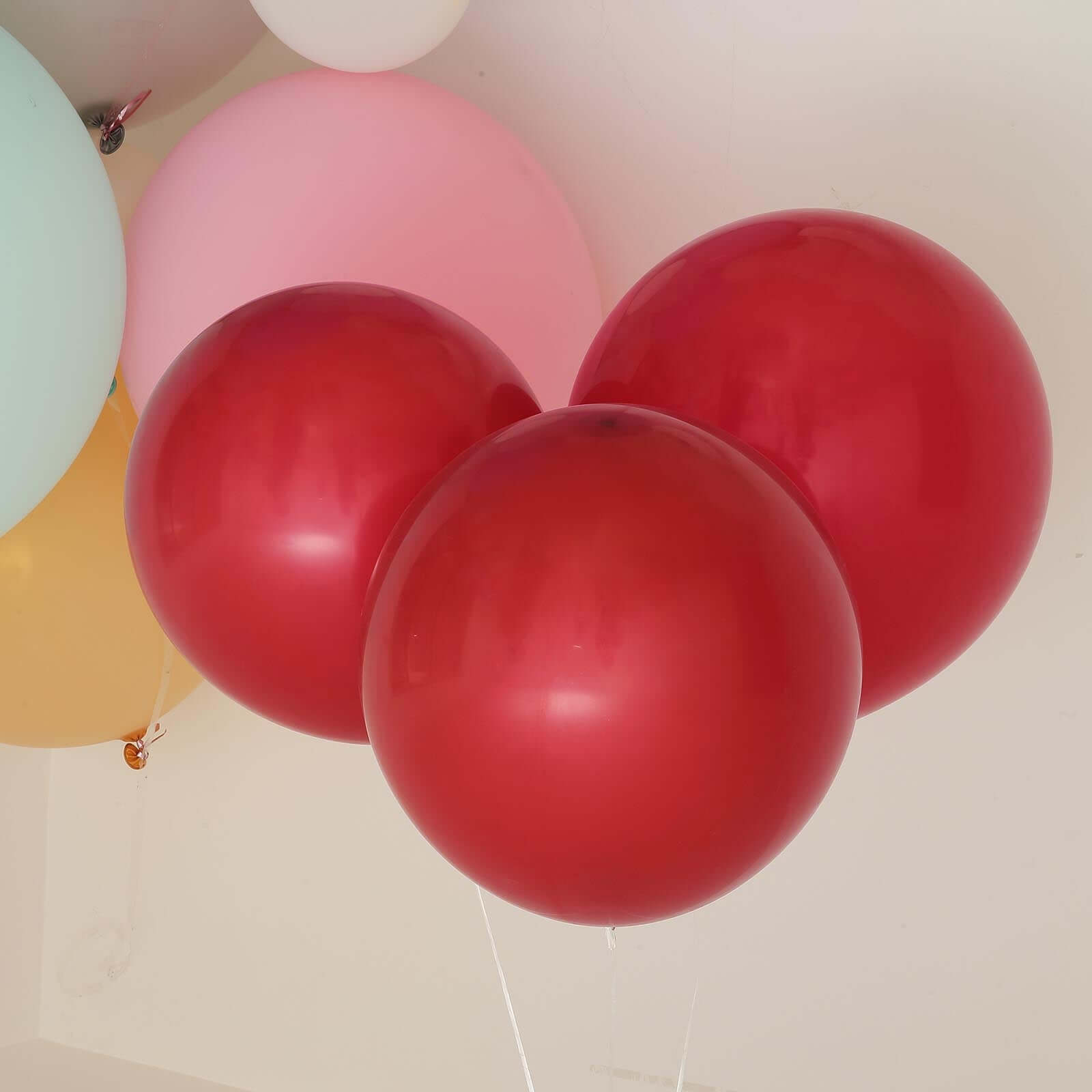 10 Pack 18 Matte Pastel Burgundy Helium or Air Latex Party Balloons