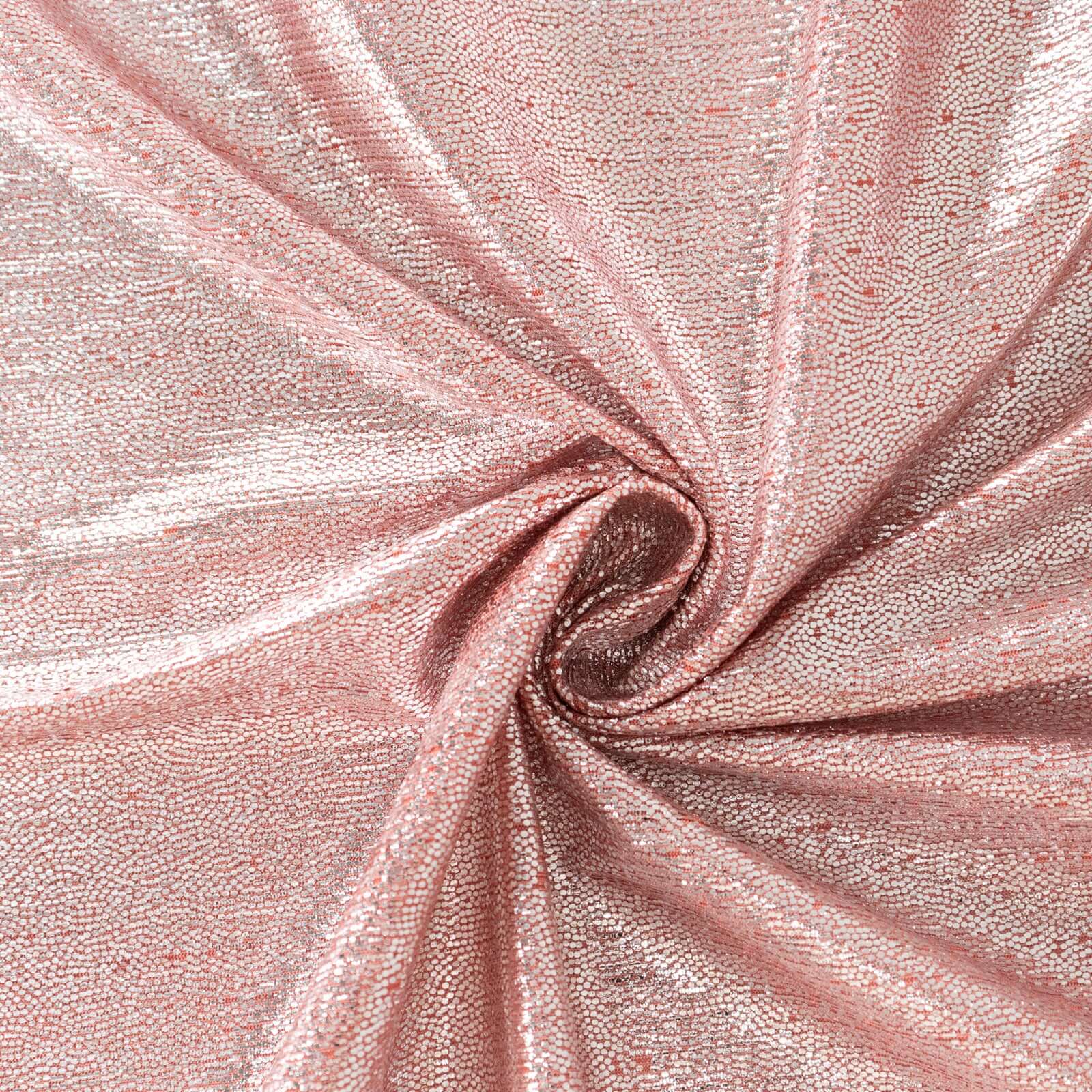 Sequin Dots Polyester 60x126 Rectangle Tablecloth Shimmering Rose Gold - Wrinkle Free & Sparkling Table Cover