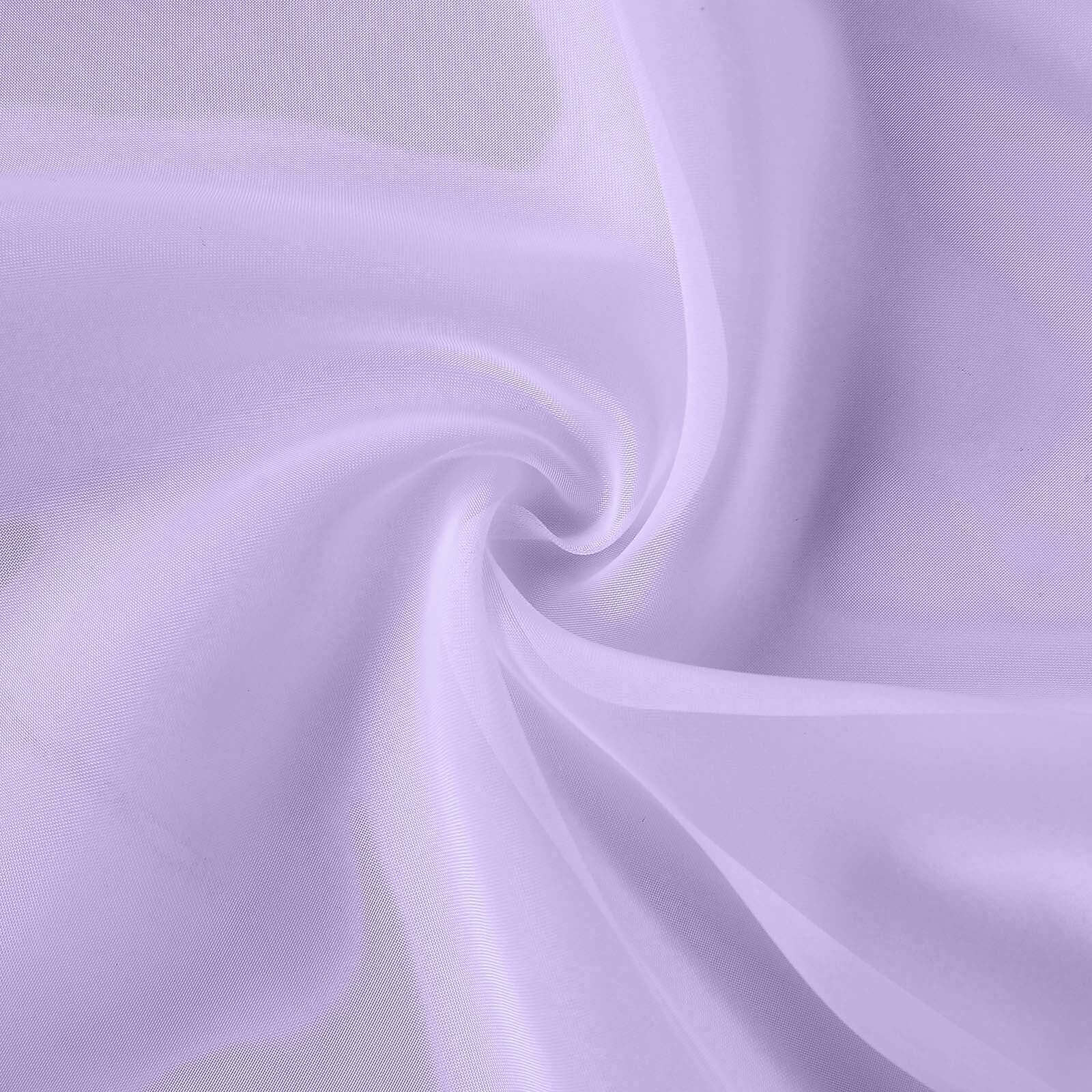 5ftx14ft Premium Lavender Lilac Chiffon Curtain Panel, Durable Flame Resistant Backdrop Ceiling Drapery With Rod Pocket
