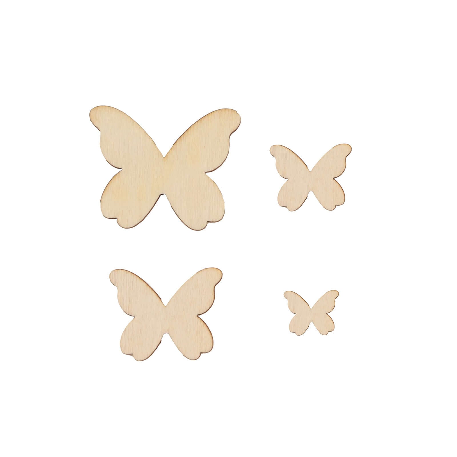 100-Pack Wood Butterfly Confetti DIY Craft Wood Slices, Smooth and Versatile for Arts & Crafts