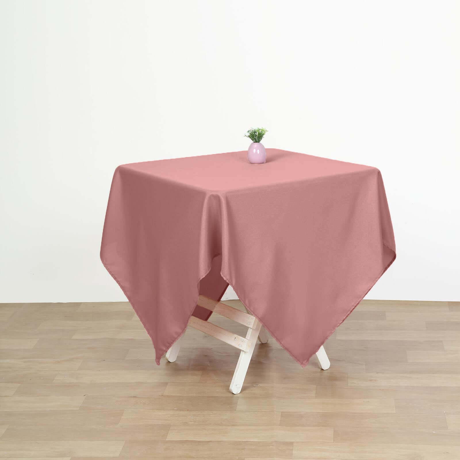 Polyester Square 54x54 Tablecloth Dusty Rose - Wrinkle-Resistant & Durable Table Cover