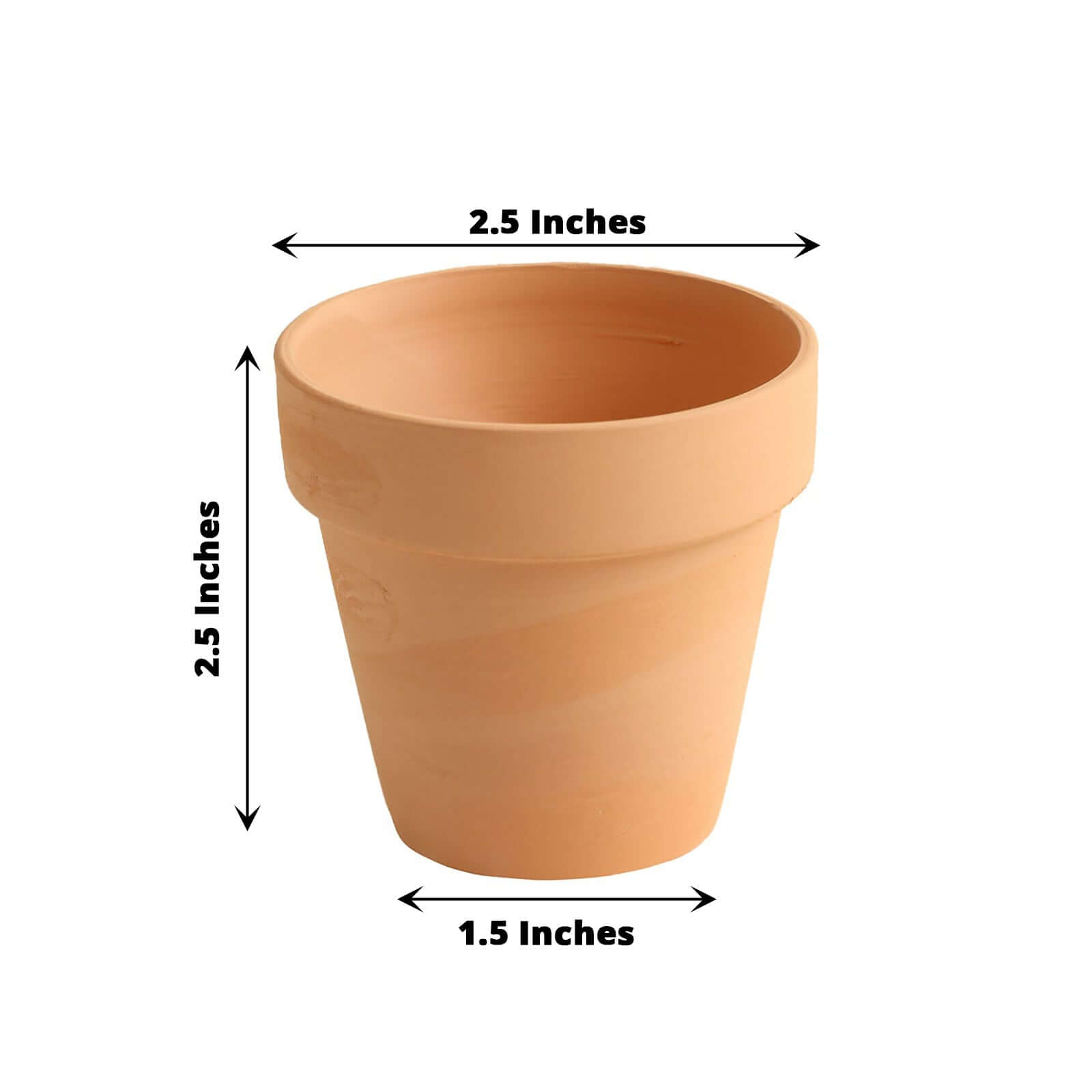 24-Pack Favor Buckets Mini Terracotta Pots Rust Design - Ceramic Clay Planters for Succulents and Cactus 2.5