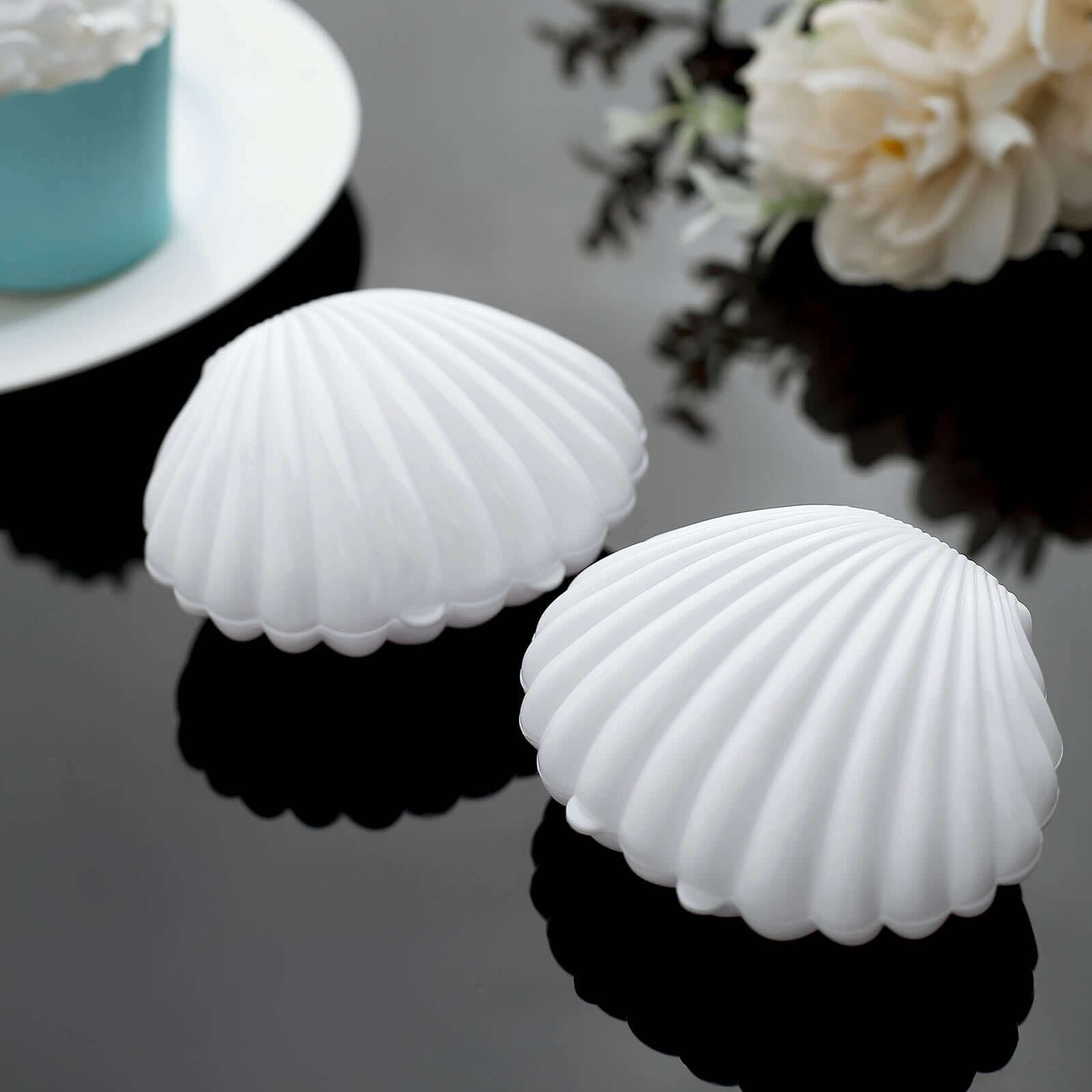 12-Pack Seashell Candy Container Gift Boxes White Beach Theme - Decorative Mini Favor Boxes for Jewelry 3.5