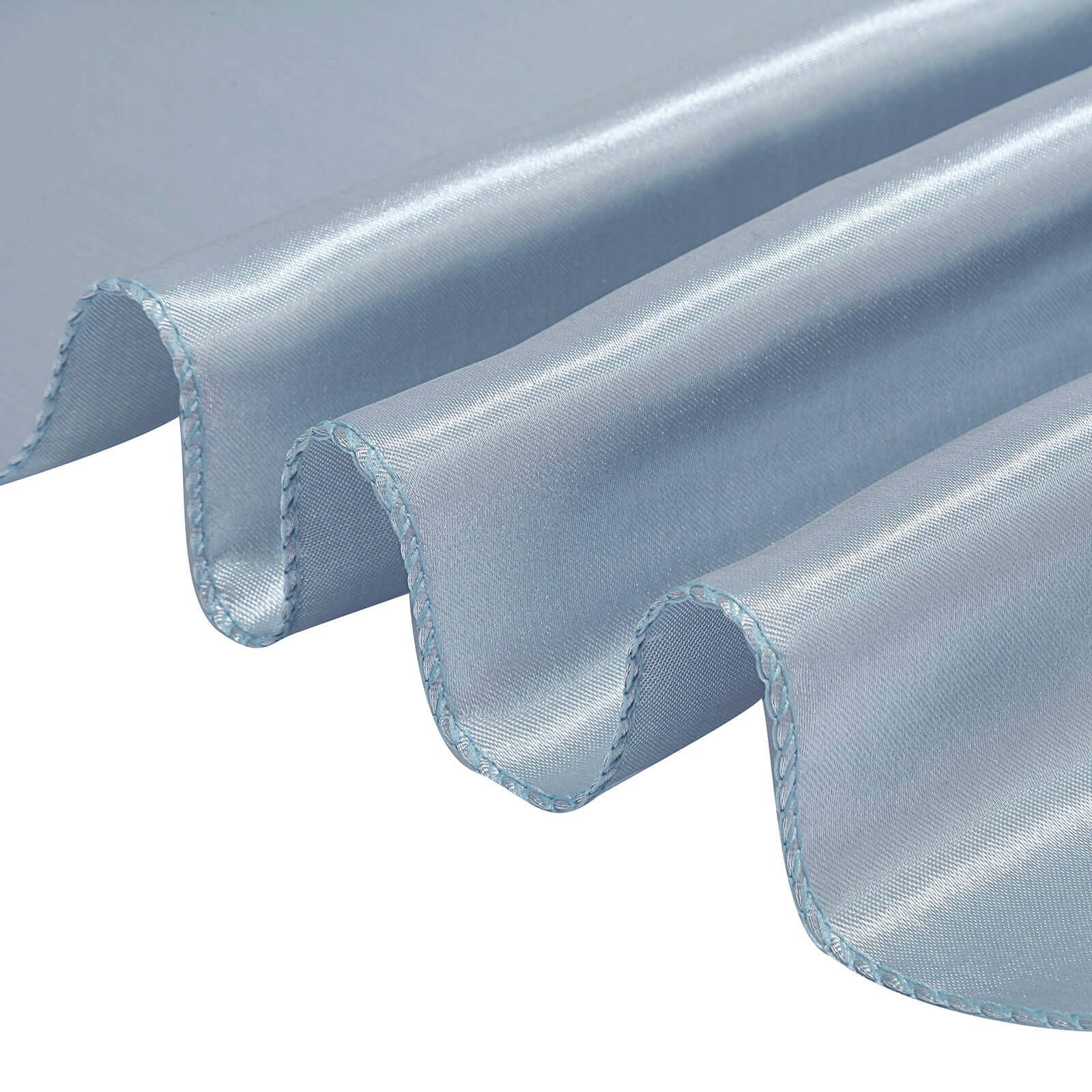 5 Pack Satin 20x20 Napkins Dusty Blue - Luxurious Shine & Smooth Dinner Napkins