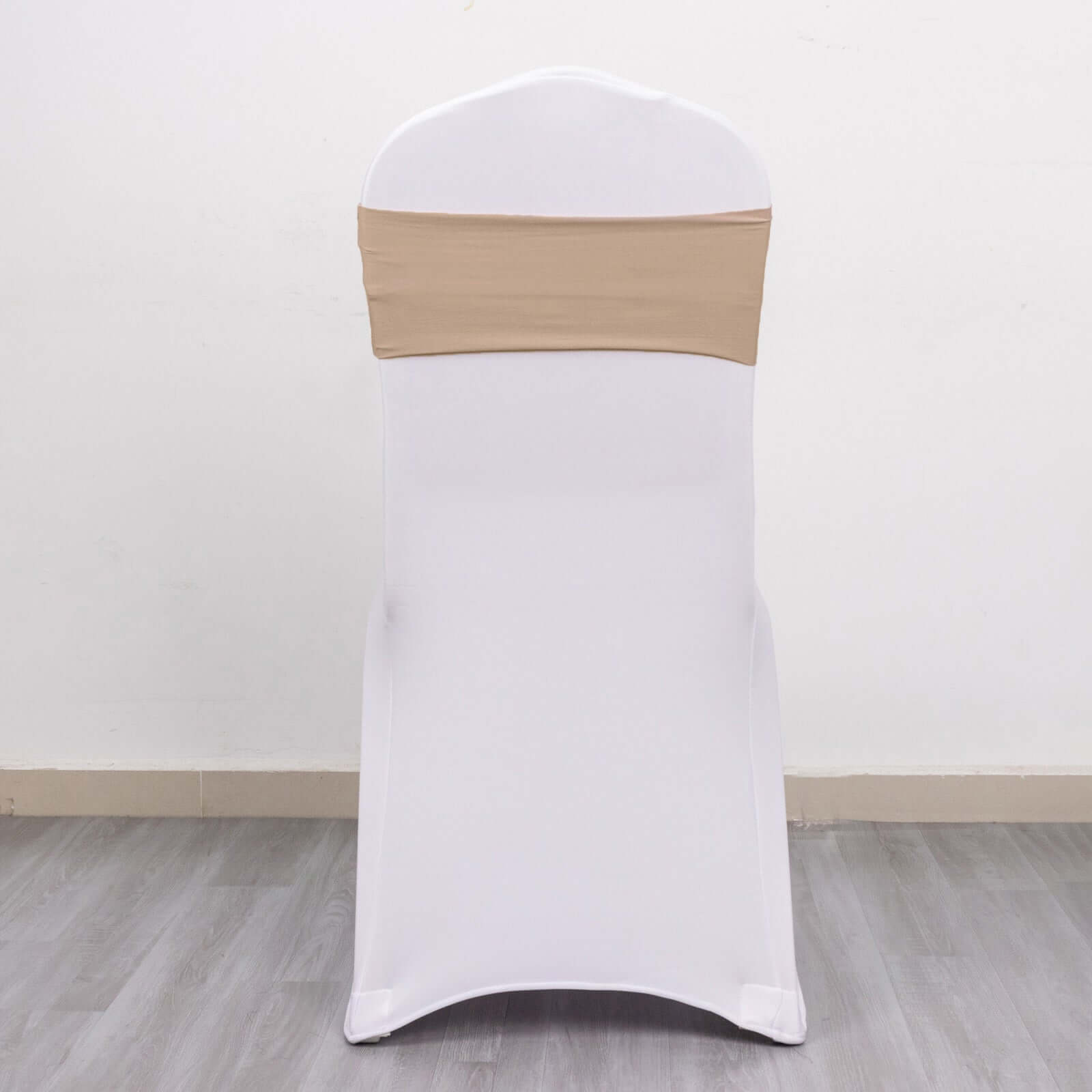 5 Pack Stretch Spandex Chair Sashes Nude - Fitted Finish Two Ply Heavy Duty Chair Bands 5x12