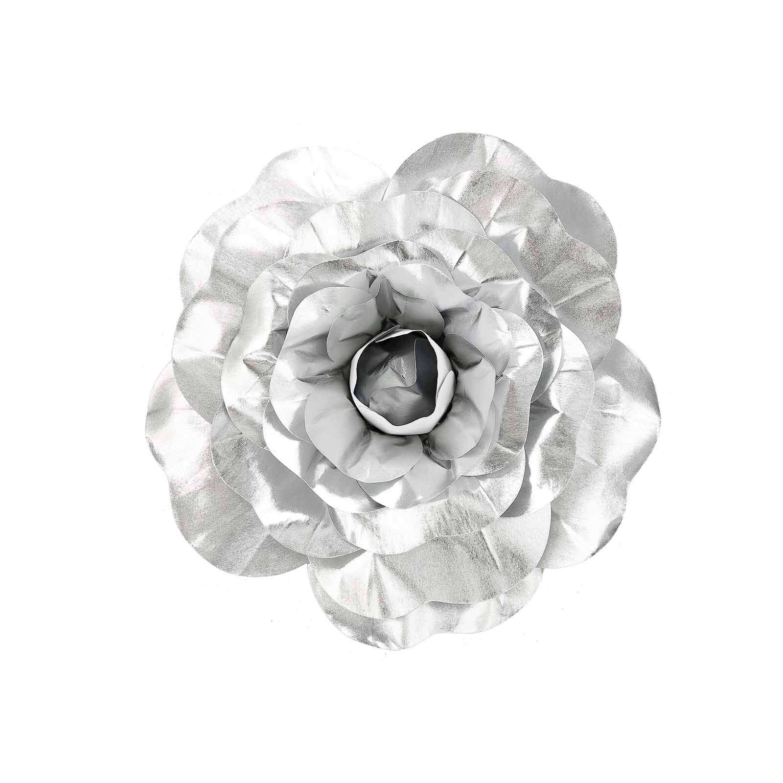 2 Pack 20 Large Silver Real Touch Artificial Foam DIY Craft Roses