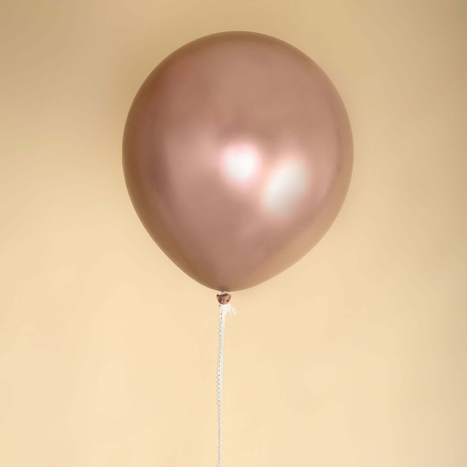 5 Pack 18 Metallic Chrome Rose Gold Latex Helium Air Balloons