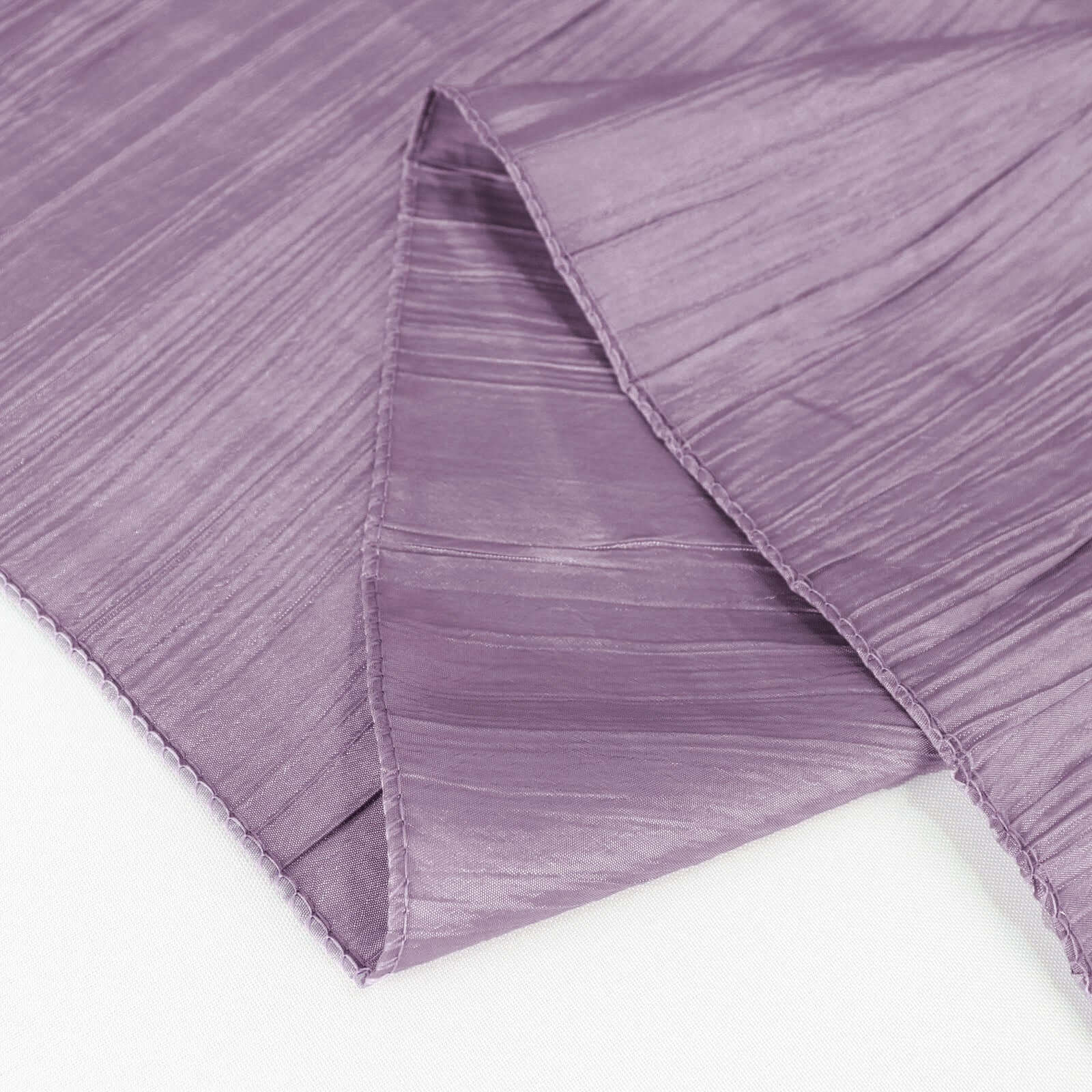 Taffeta 90x156 Rectangle Tablecloth Violet Amethyst - Accordion Crinkle Seamless Table Cover