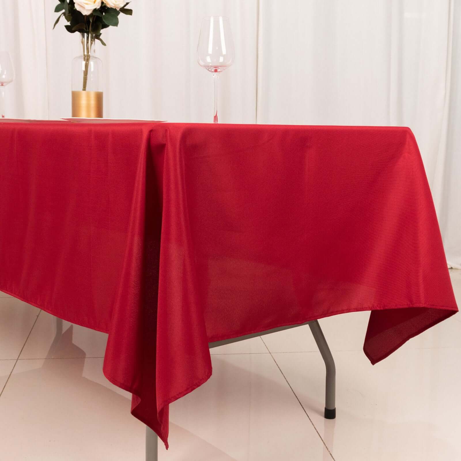 Polyester 60x102 Rectangle Tablecloth Wine - Durable and Stylish Table Cover