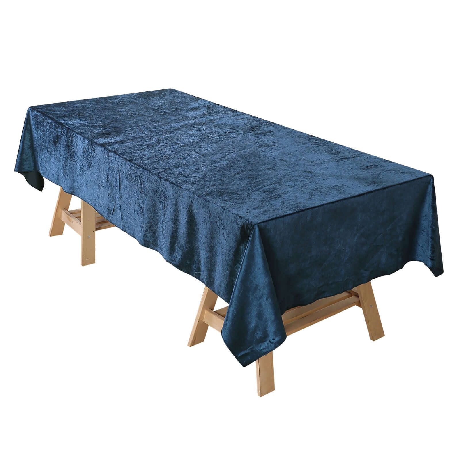 Premium Velvet 60x102 Rectangle Tablecloth Navy Blue - Reusable & Soft Table Cover