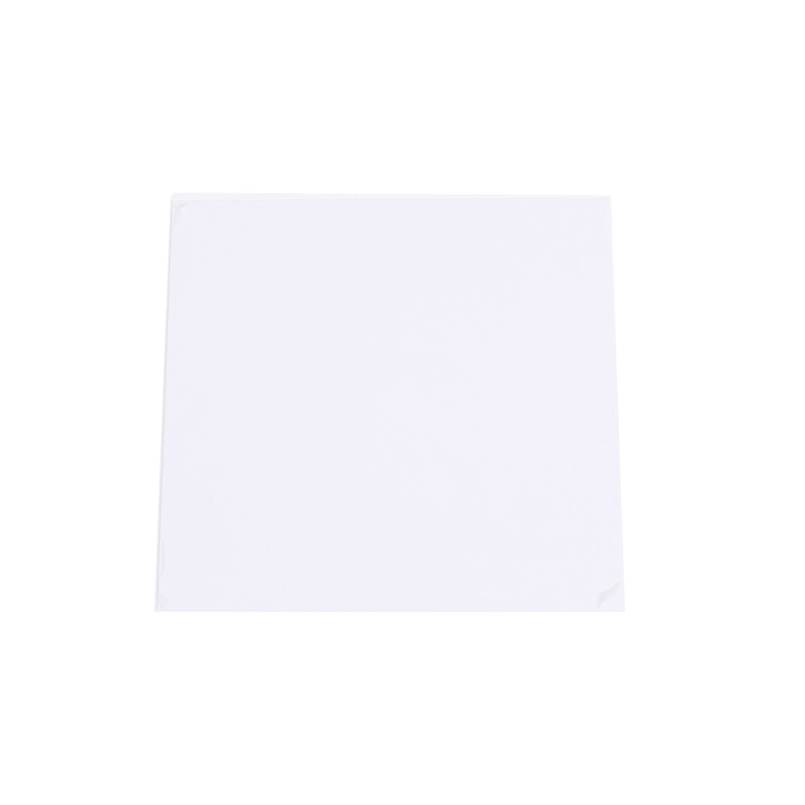 2 Pack 10 Square White Acrylic Plexiglass Sheets, 3mm Thick Top Plates With Protective Film