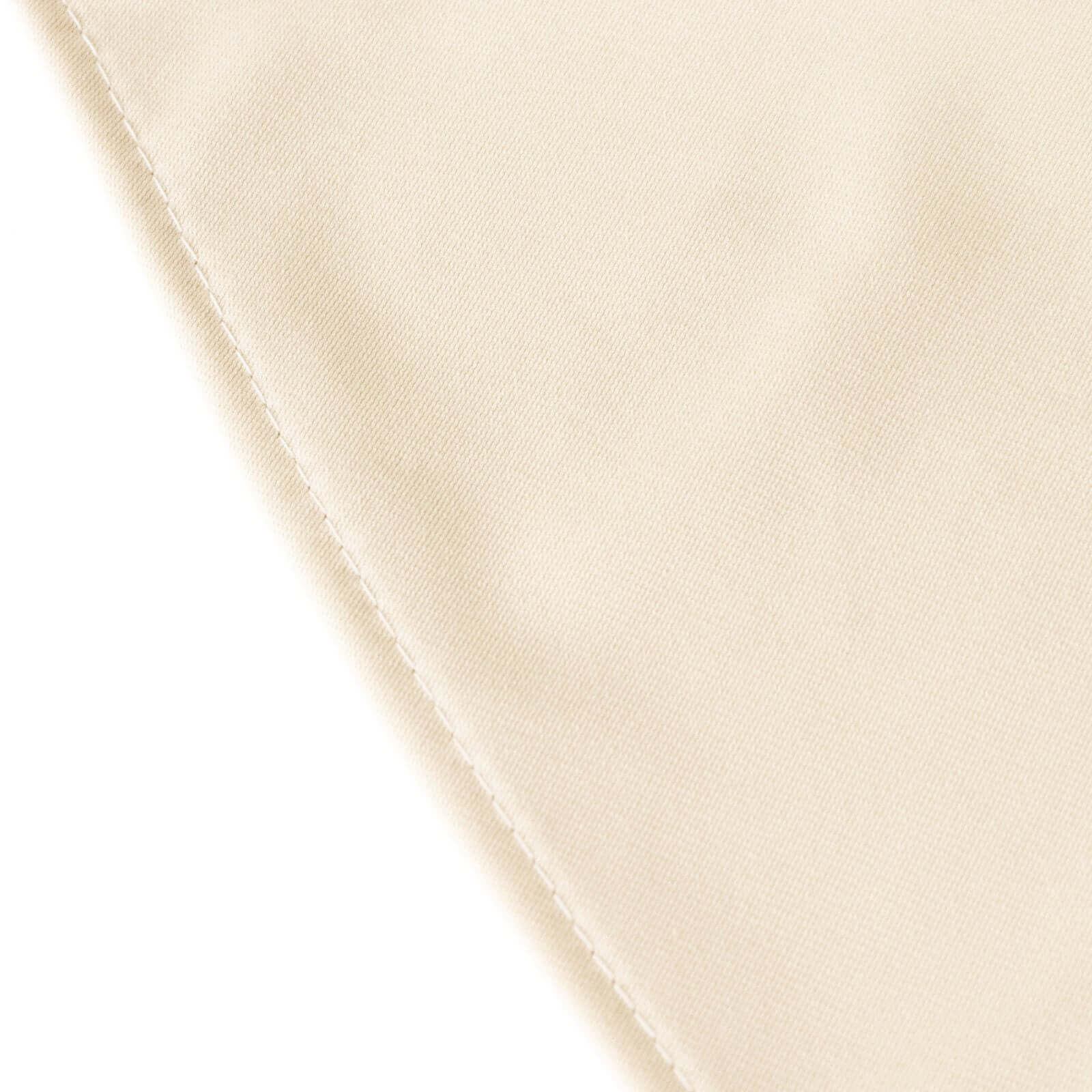 Premium Scuba Round 120 Tablecloth Beige - Wrinkle Free & Stain Resistant Seamless Table Cover