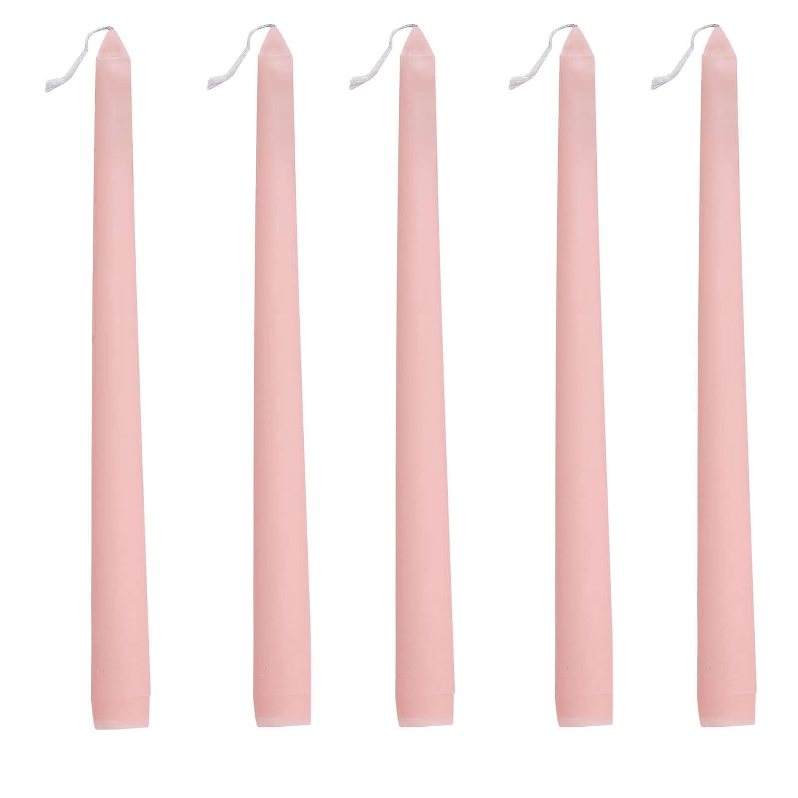 12-Pack Taper Candles Premium Wax Design Blush - Unscented Candles for Upscale Settings 10