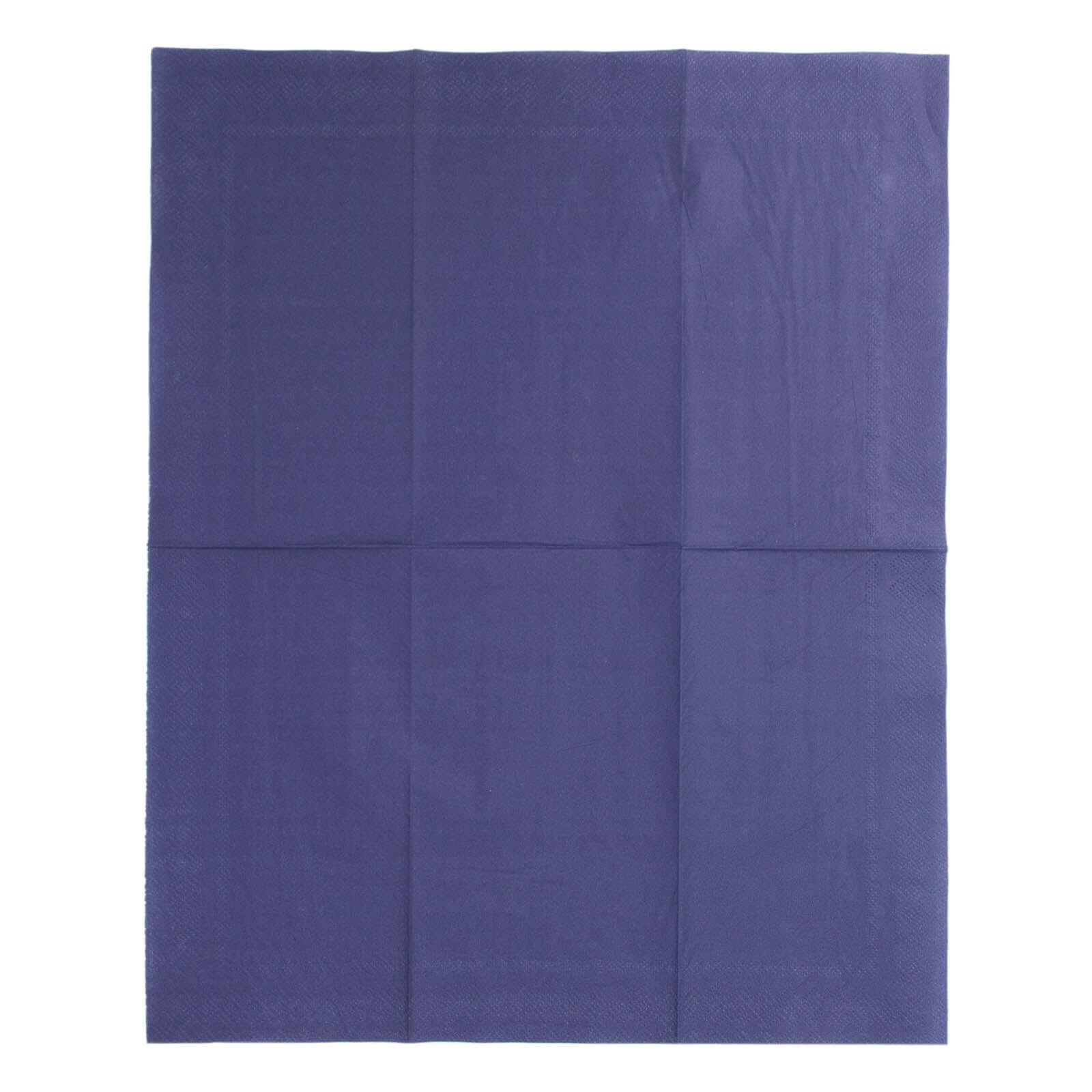 50-Pack Paper Napkins Soft Navy Blue - Disposable 2-Ply Cocktail and Beverage Napkins for Weddings