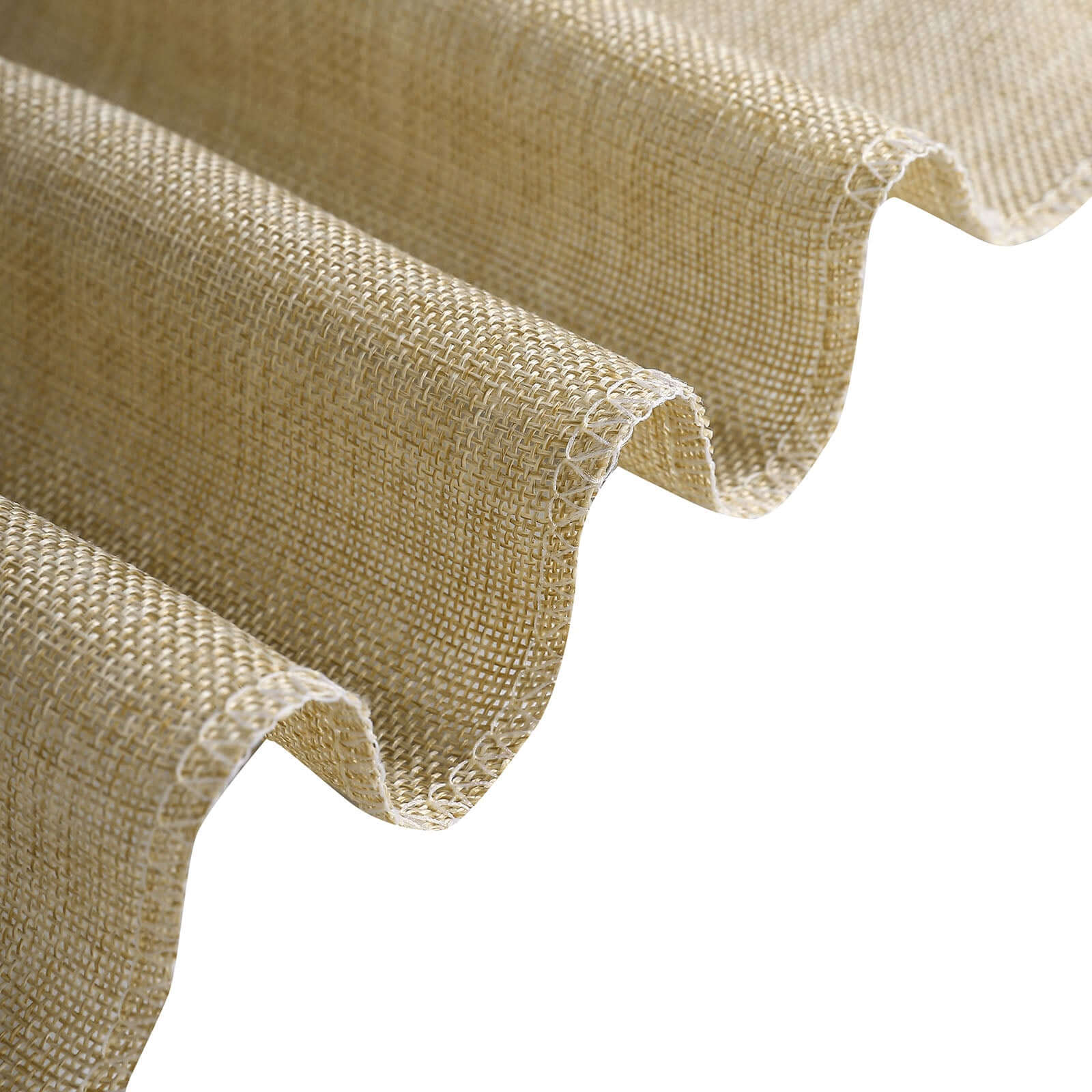 5 Pack Jute Faux Burlap 6x108 Chair Sashes Natural - Boho Chic Linen Decor