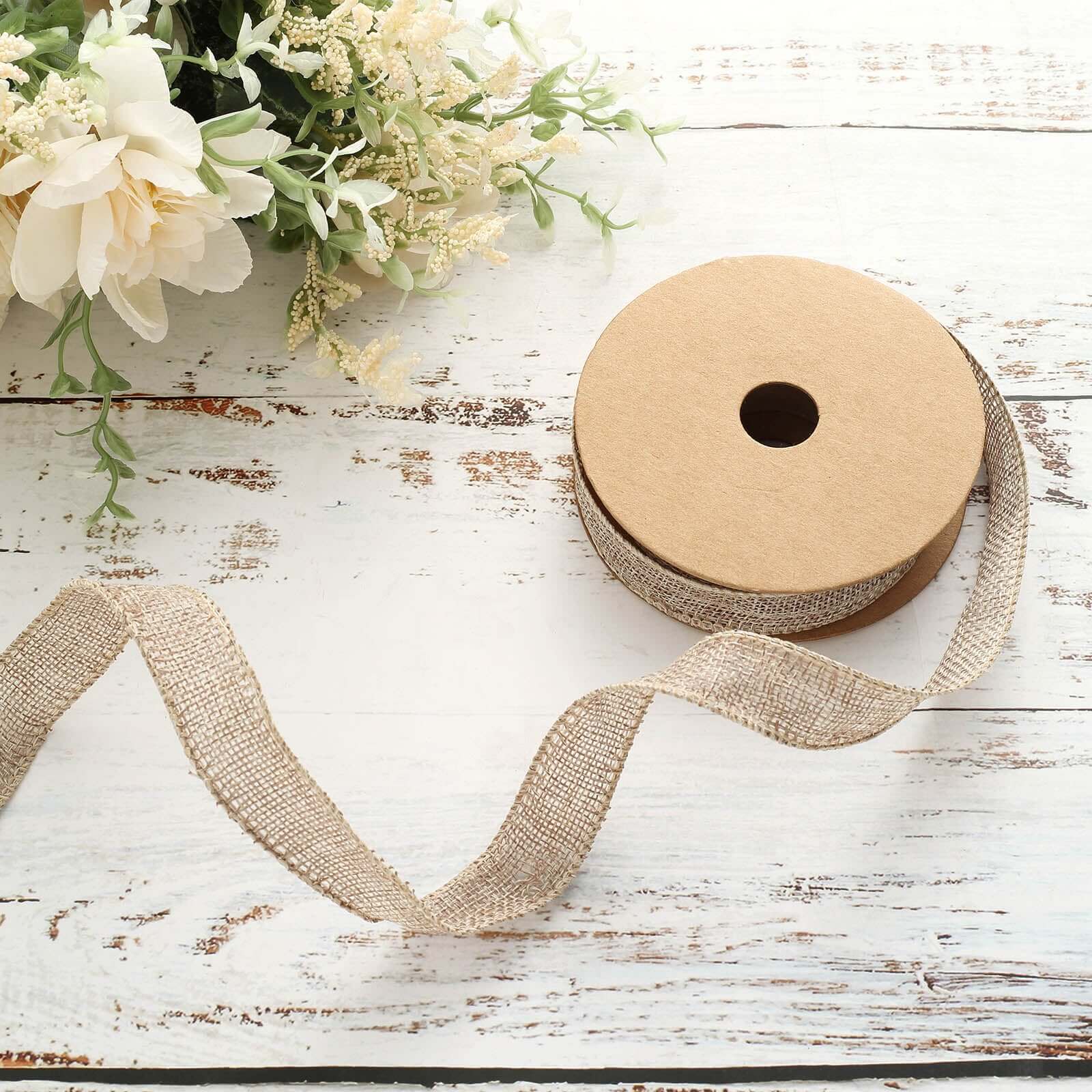 10 Yards 7 8 Natural Tone Jute Burlap Ribbons