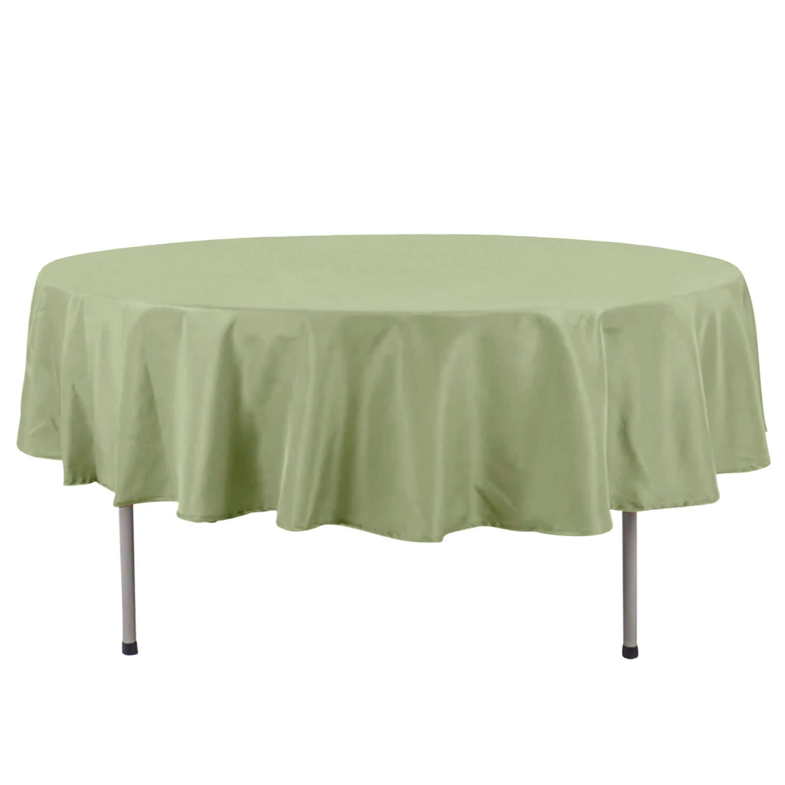 Premium Polyester 90 Round Tablecloth Dusty Sage Green - Stain and Wrinkle-Resistant Design with 220GSM Thickness Table Cover