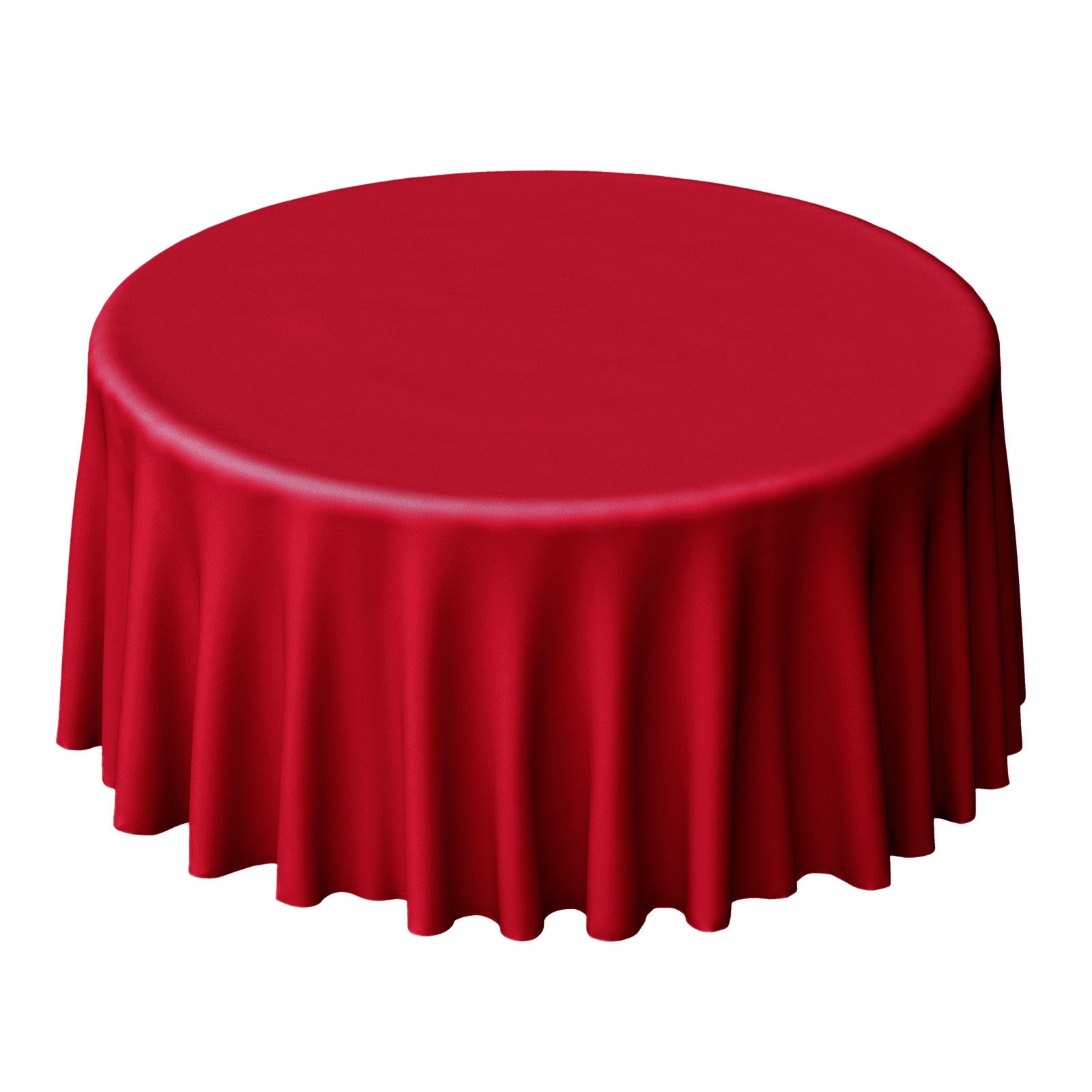 Polyester 120 Round Tablecloth Wine - Seamless Wrinkle-Resistant Table Cover