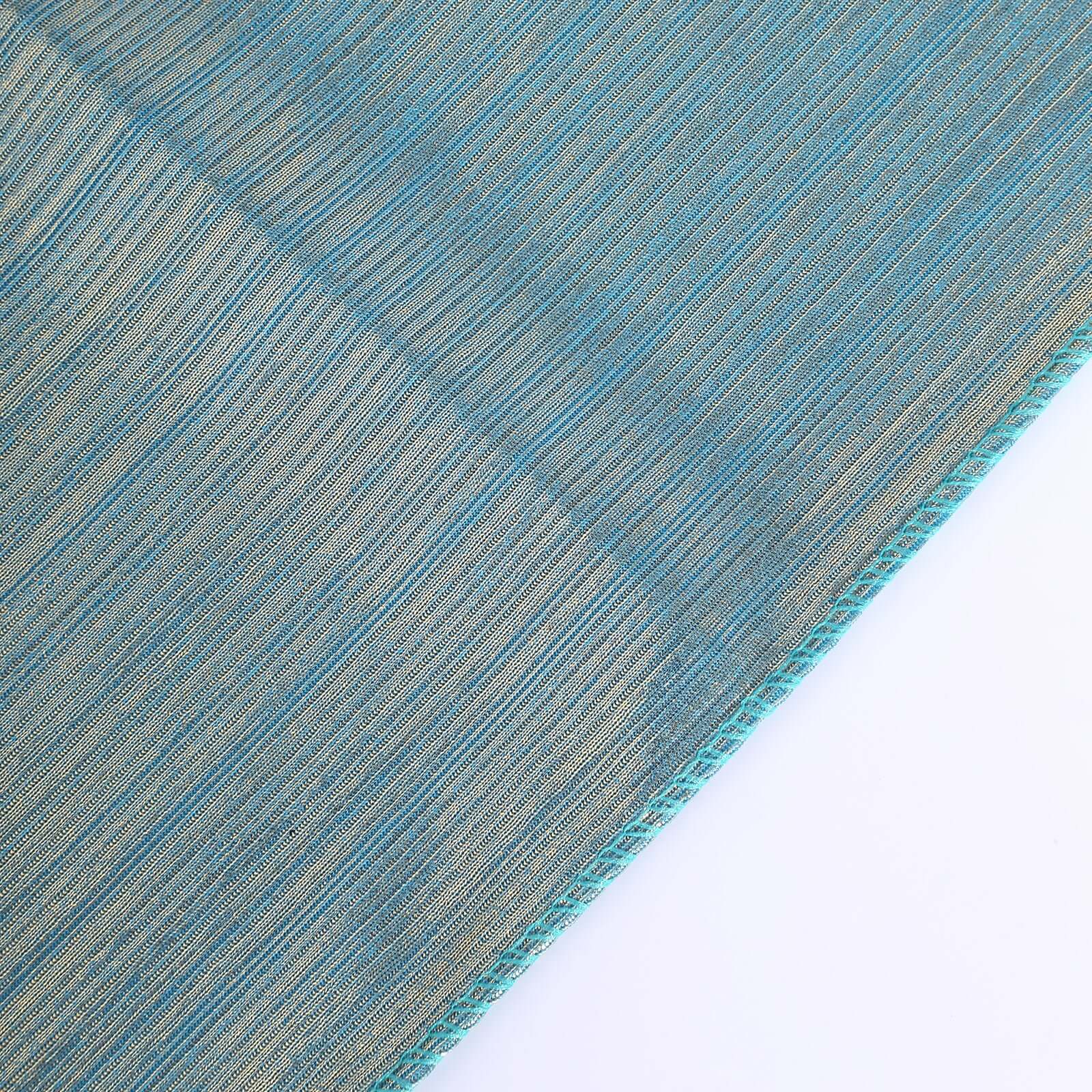 Polyester 12x108 Table Runner Turquoise Shimmer Sequin Dots - Wrinkle-Free Finish Table Linen