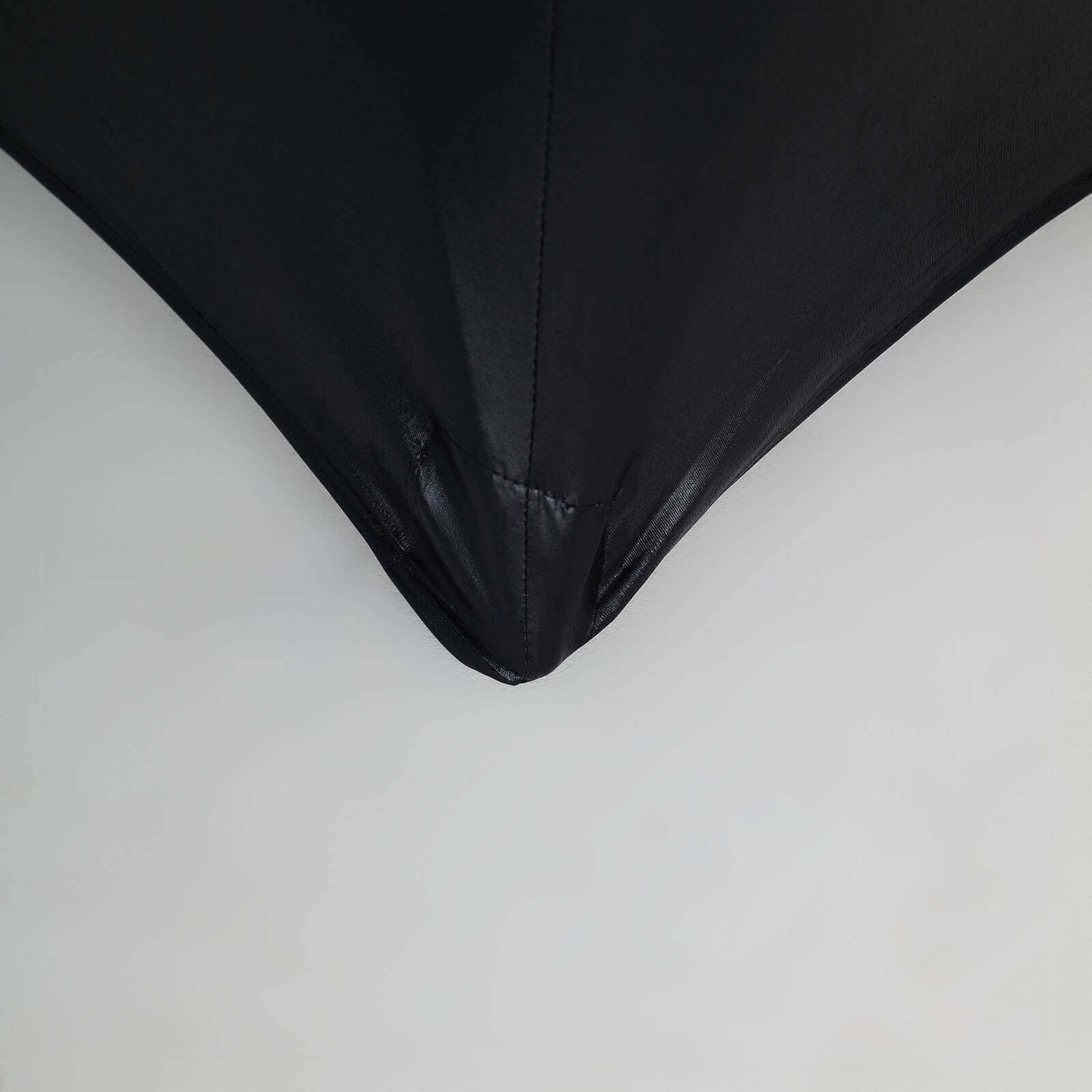 Metallic Spandex 32 Fitted Round Cocktail Table Cover Black Highboy Tablecloth - Stretch Fit & Water-Resistant