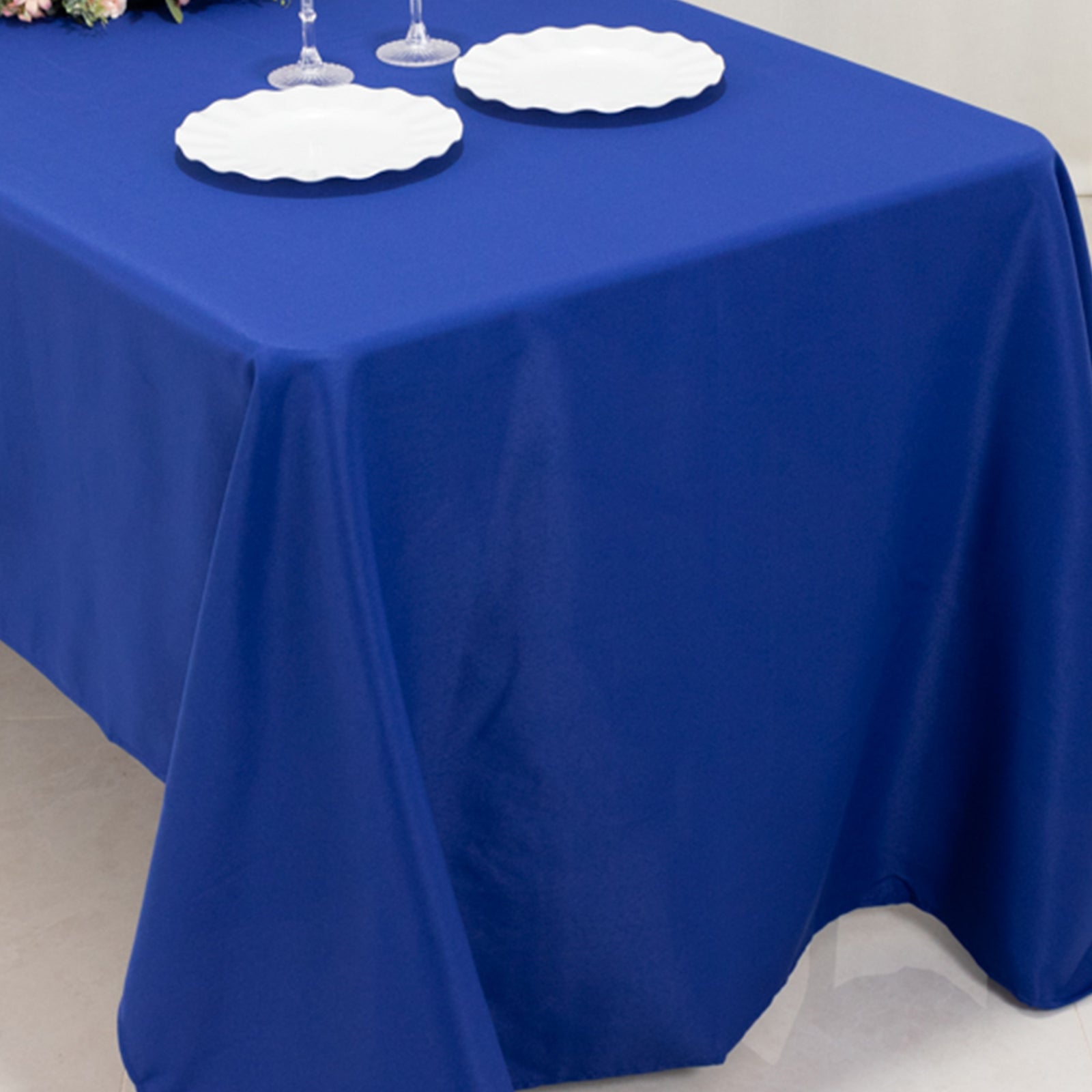 Premium Polyester 60x126 Rectangle Tablecloth Royal Blue - Stain-Resistant 220GSM Finish Table Cover