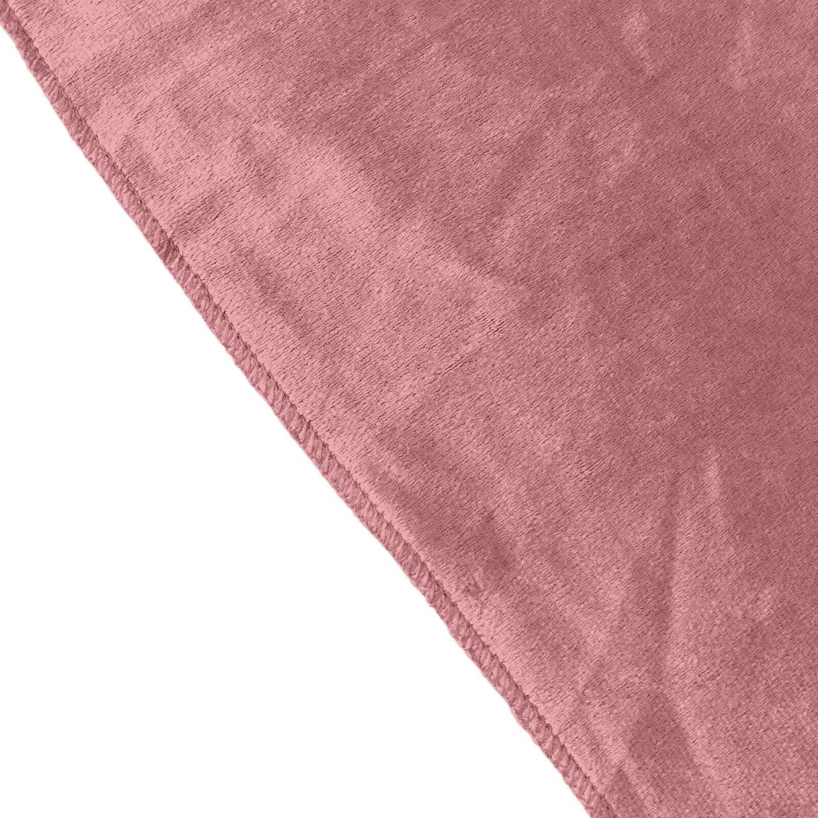 Premium Velvet 90x156 Rectangle Tablecloth Dusty Rose - Reusable Soft & Seamless Table Cover