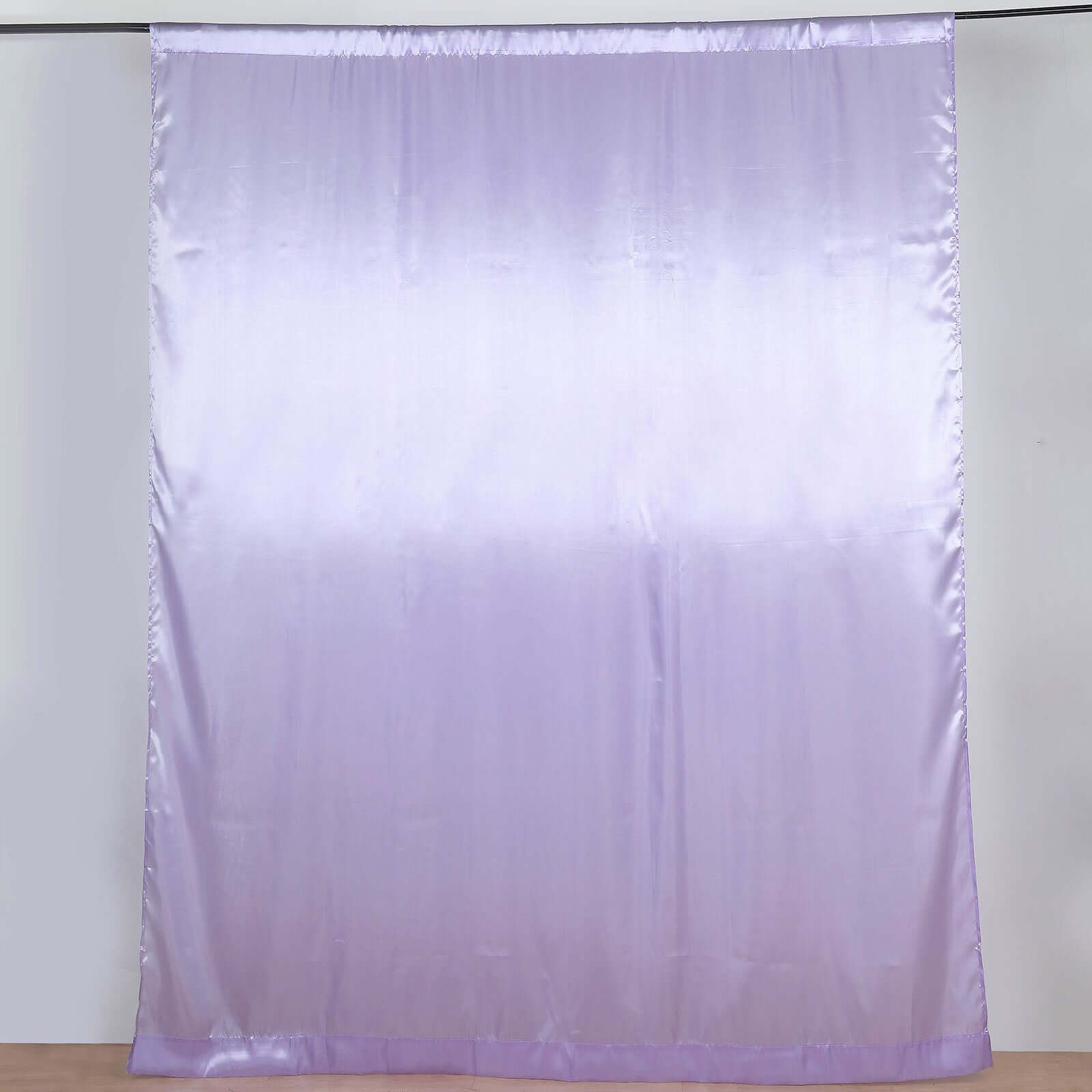 8ftx10ft Lavender Lilac Satin Event Curtain Drapes, Backdrop Event Panel