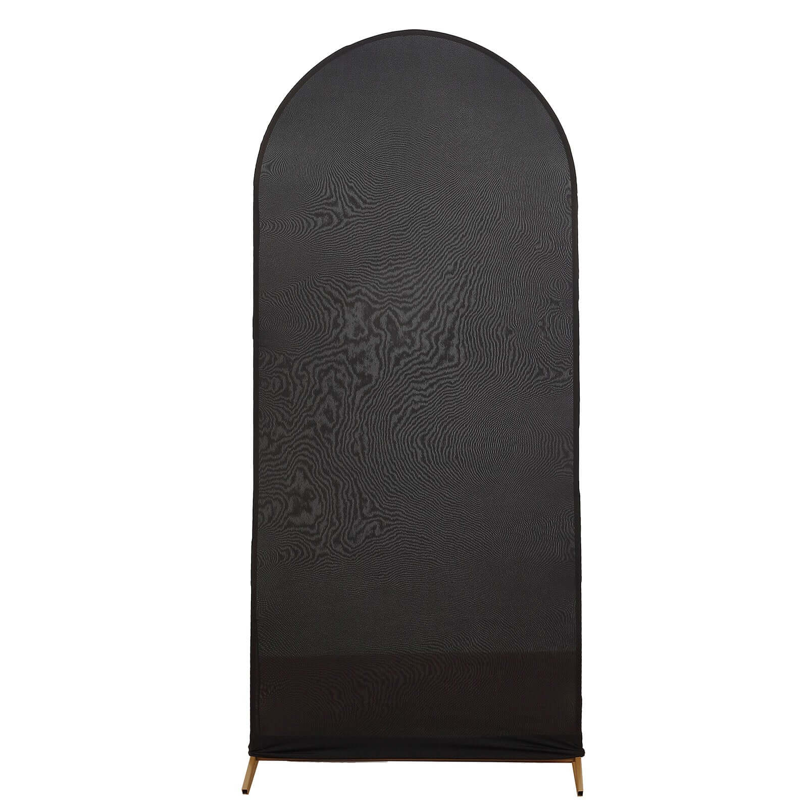 5ft Matte Black Spandex Fitted Chiara Backdrop Stand Cover For Round Top Wedding Arch