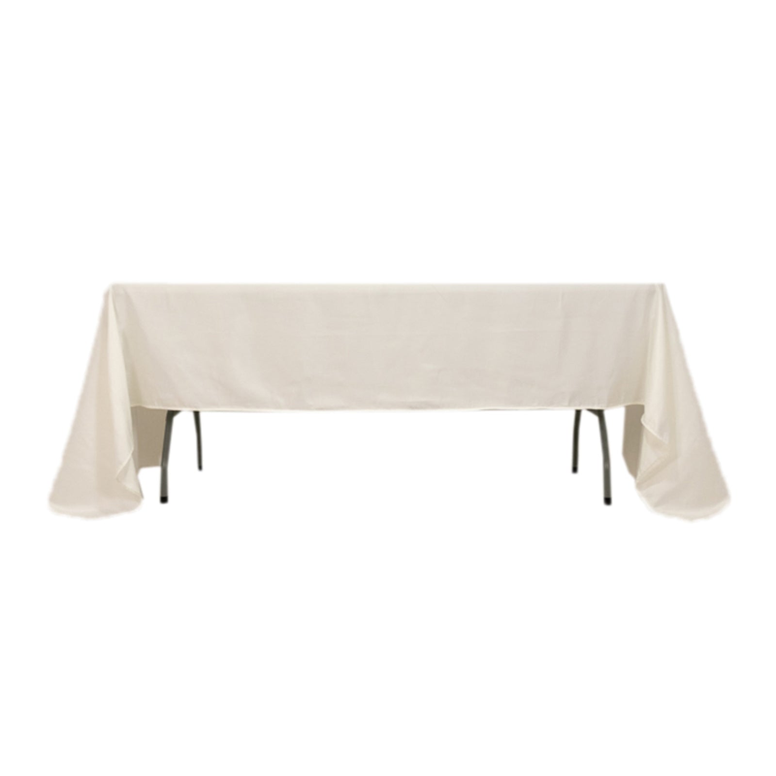 Lamour Satin 60x126 Rectangle Tablecloth Ivory - Soft & Silk-Like Table Cover