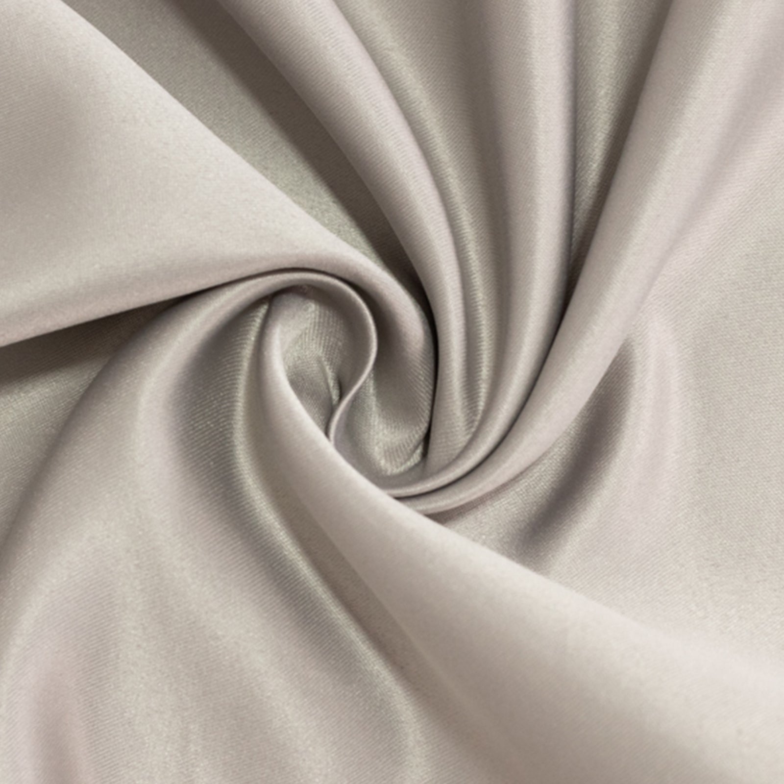 Lamour Satin 120 Round Tablecloth Silver - Seamless Table Cover with Soft Tempered Sheen