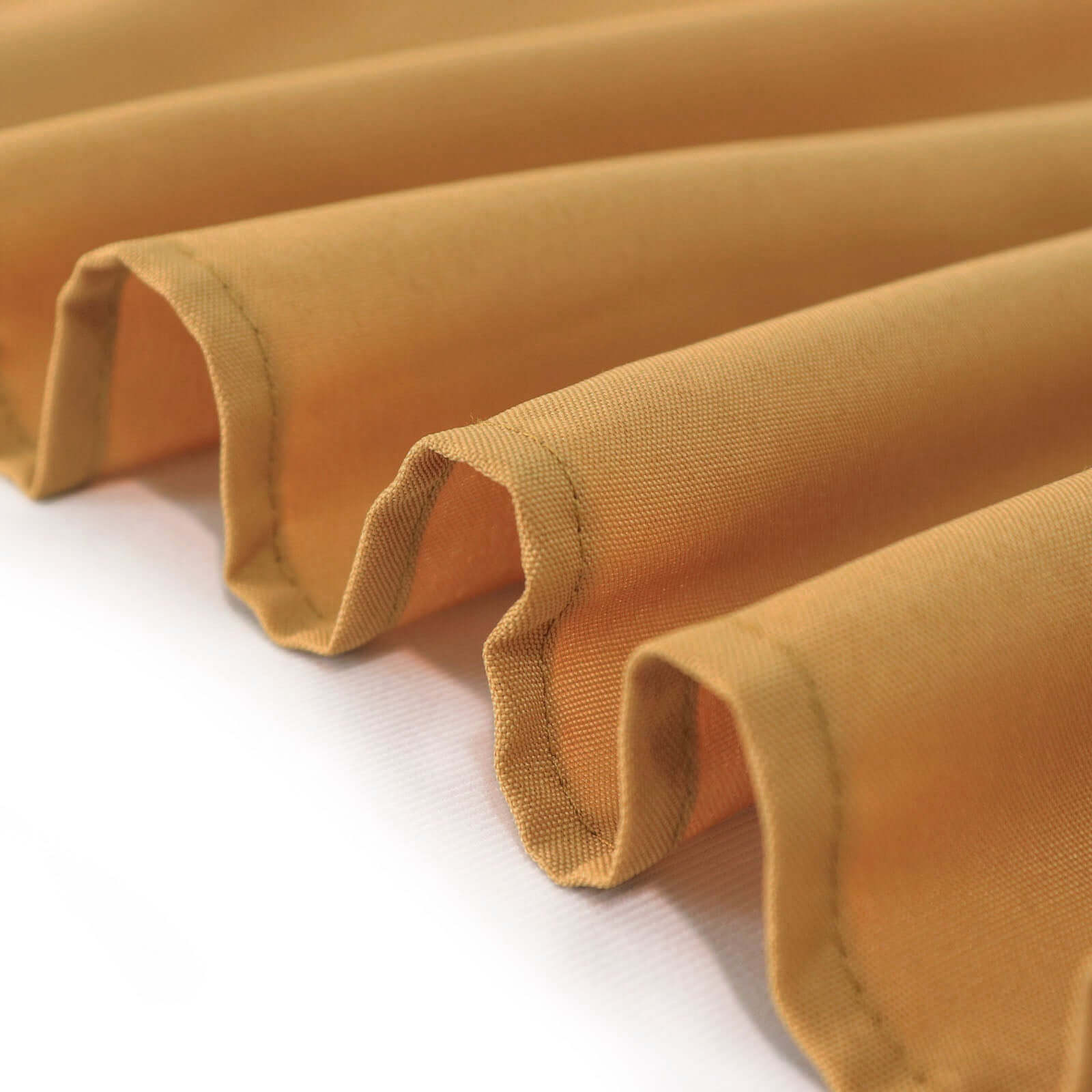 Polyester 70 Round Tablecloth Gold - Durable & Wrinkle-Resistant Table Cover for Everyday Use