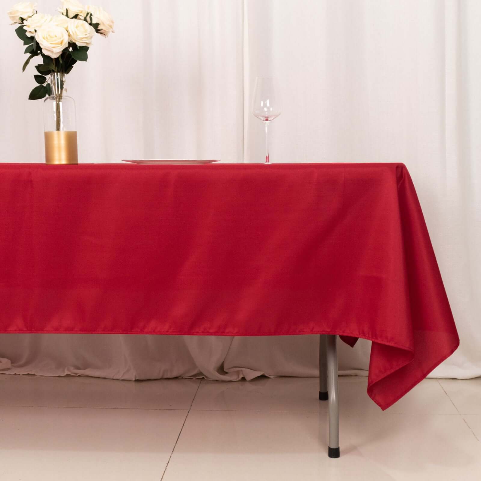 Polyester 60x102 Rectangle Tablecloth Wine - Durable and Stylish Table Cover