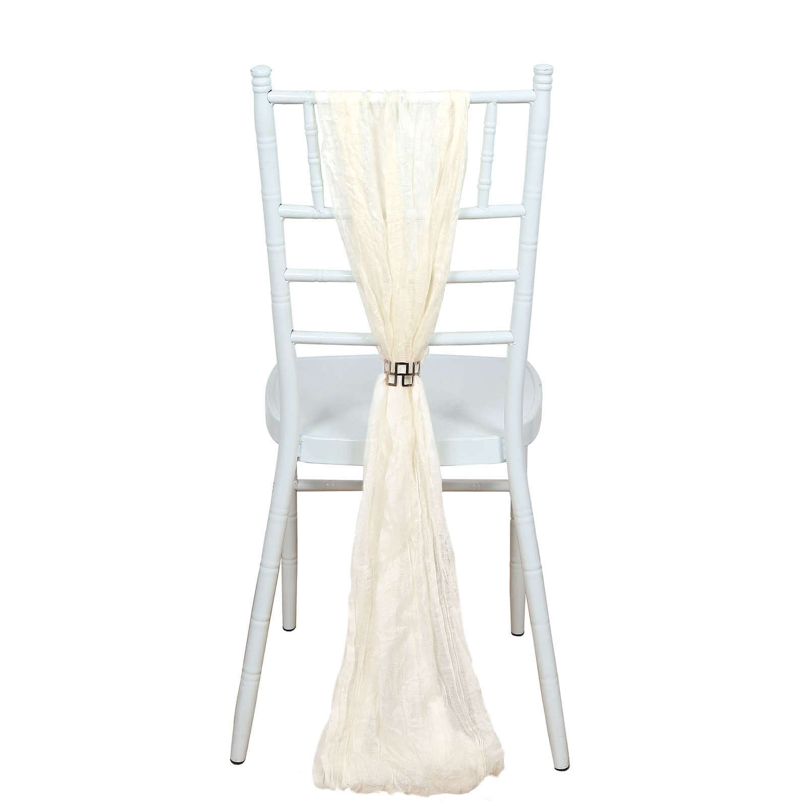 5 Pack Cheesecloth Gauze 16x88 Chair Sashes Cream - Boho Chair Decorations