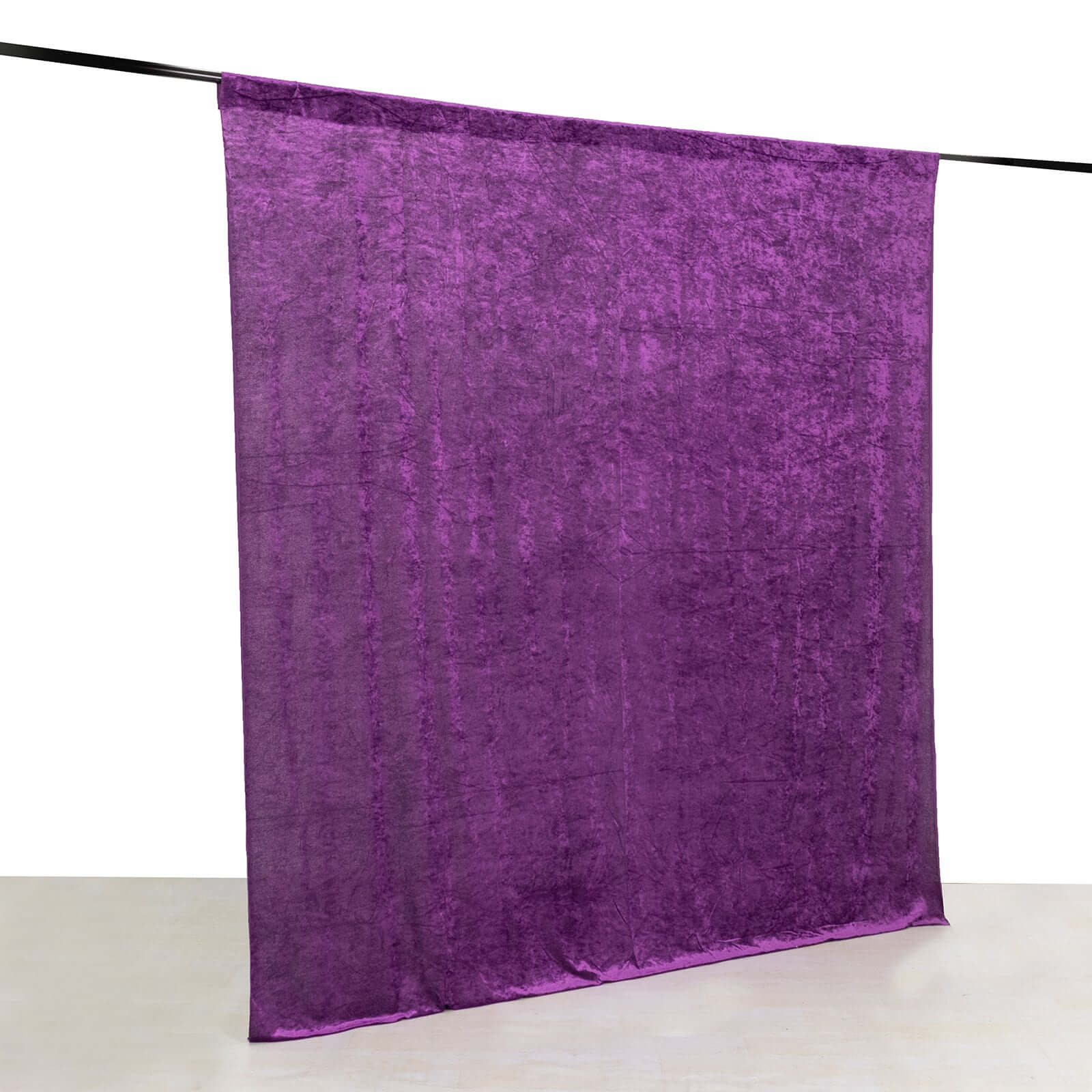 8ftx8ft Purple Premium Smooth Velvet Event Curtain Drapes, Privacy Backdrop Event Panel with Rod Pocket