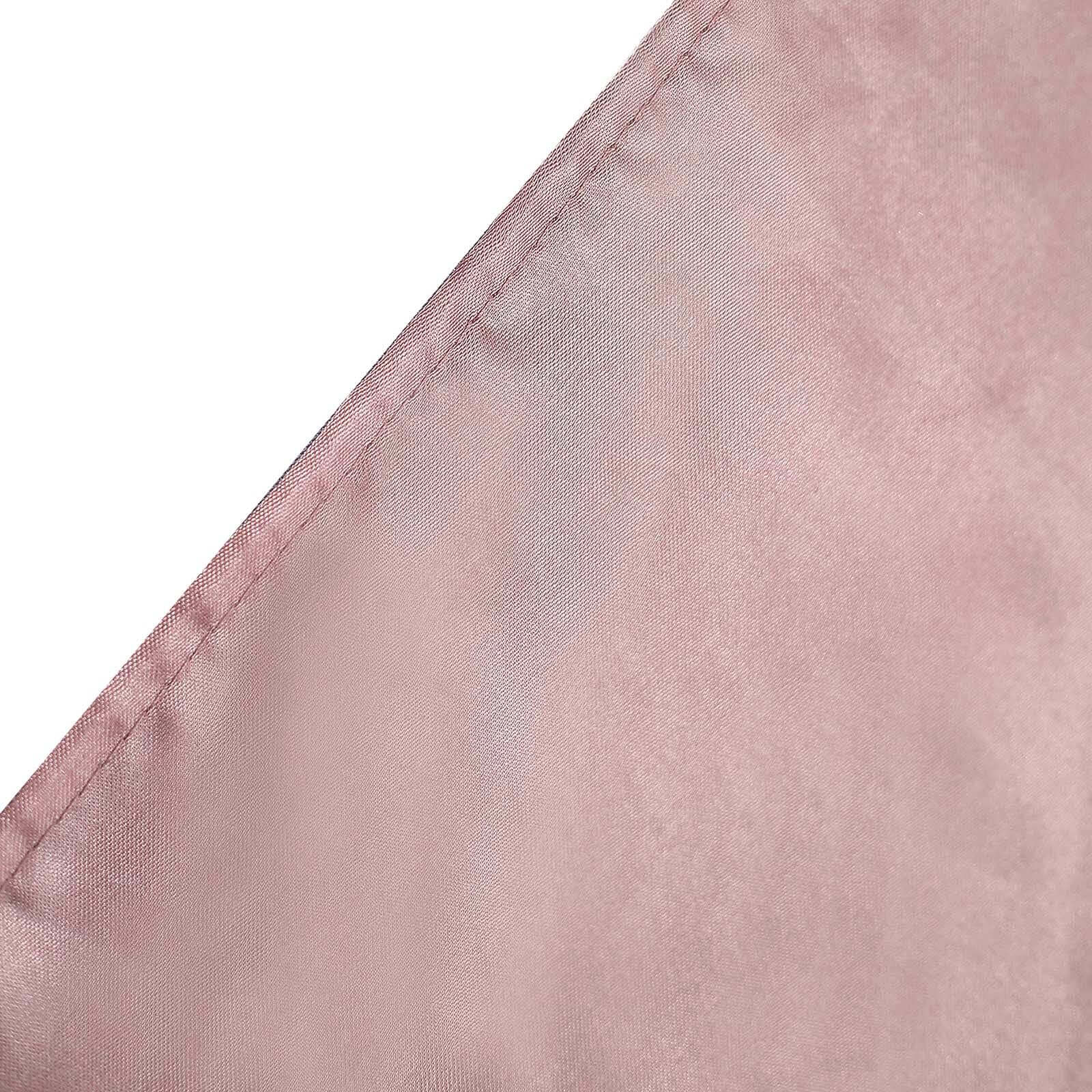 5 Pack Satin 20x20 Napkins Dusty Rose - Luxurious Shine & Smooth Dinner Napkins