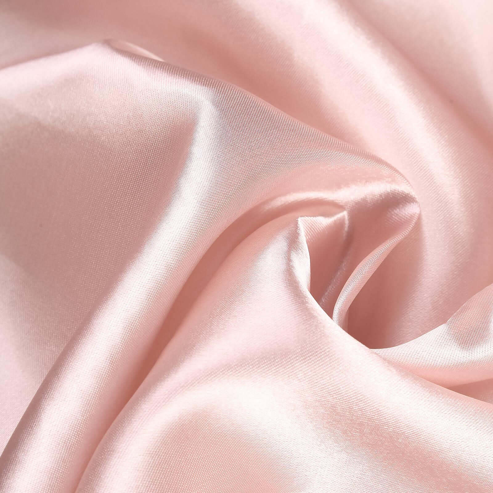 Satin Rectangular 90x132 Tablecloth Dusty Rose Satin - Seamless Table Cover