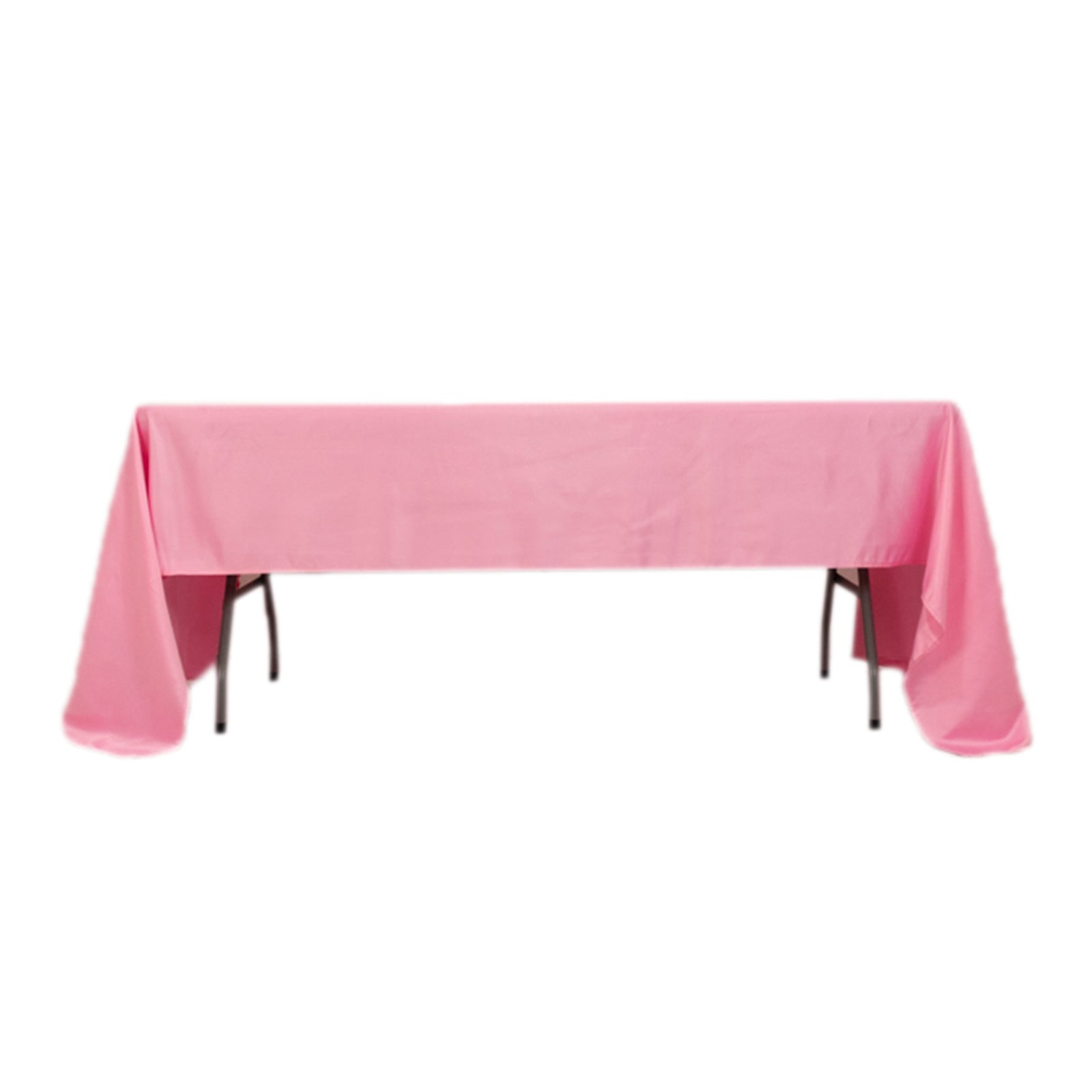 Lamour Satin 60x126 Rectangle Tablecloth Pink - Soft & Silk-Like Table Cover