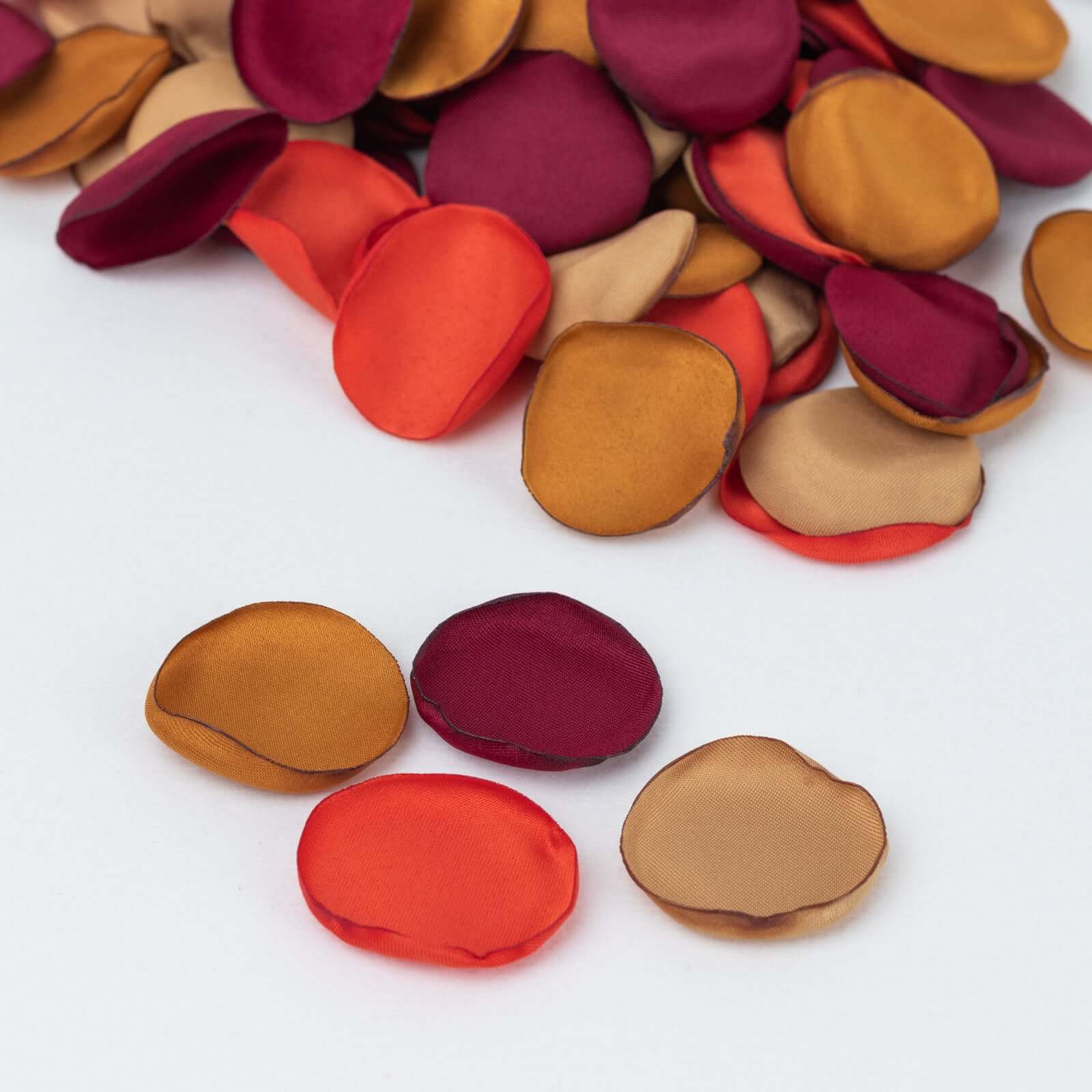 400-Pack Rose Petals Life-Like Flower Confetti Terracotta Mix Matte Silk Round - Decorative Event Table Scatters 2