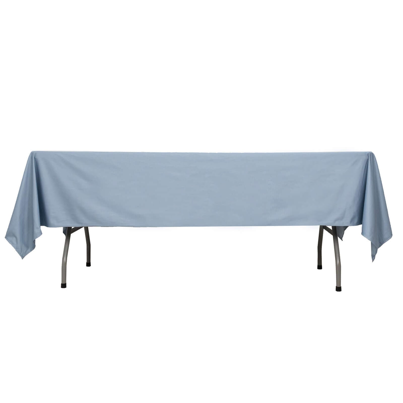 Premium Scuba Rectangular 60x102 Tablecloth Dusty Blue - Wrinkle Free & Stain Resistant Table Cover