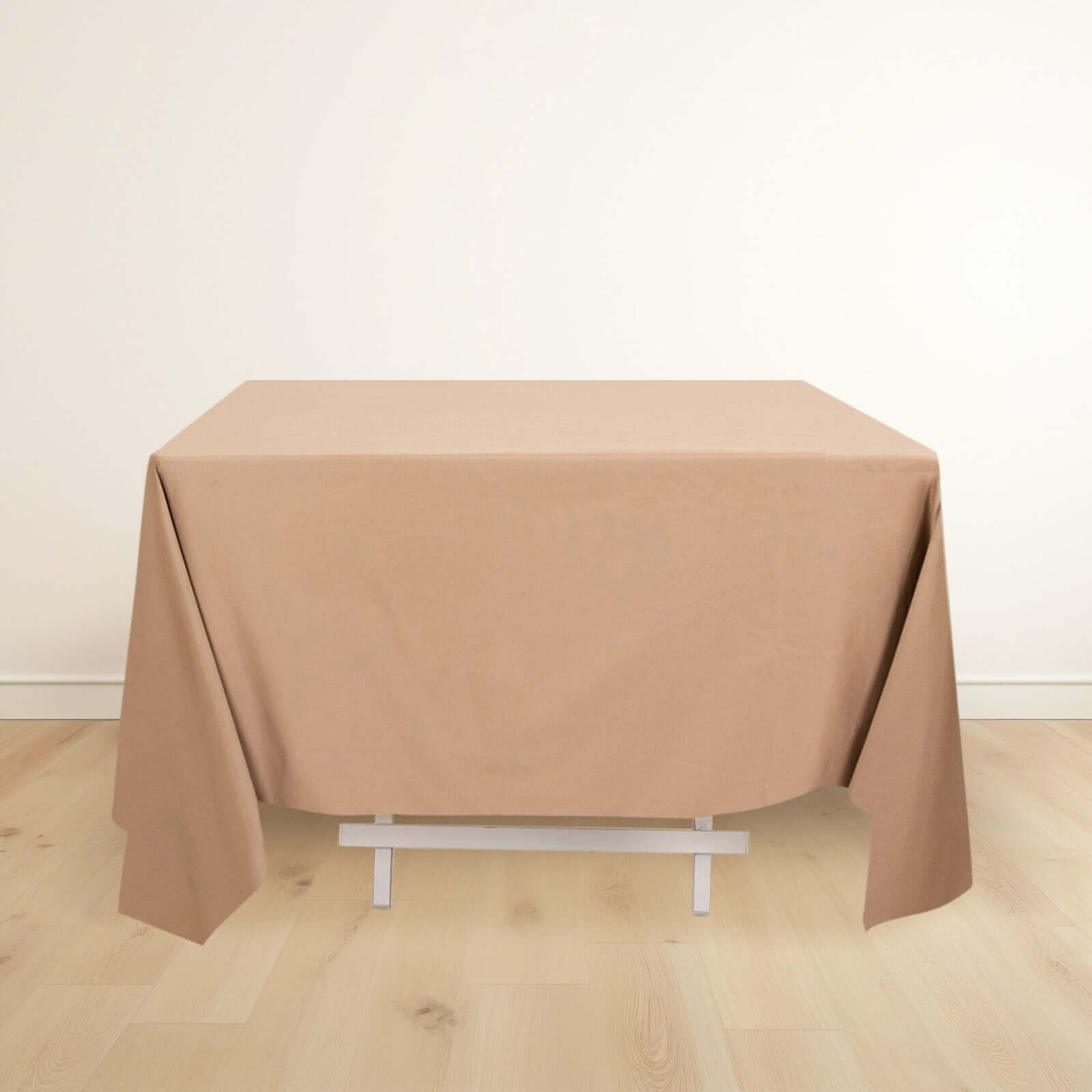 Premium Scuba Square 70x70 Tablecloth Nude - Wrinkle Free & Stain Resistant Table Cover