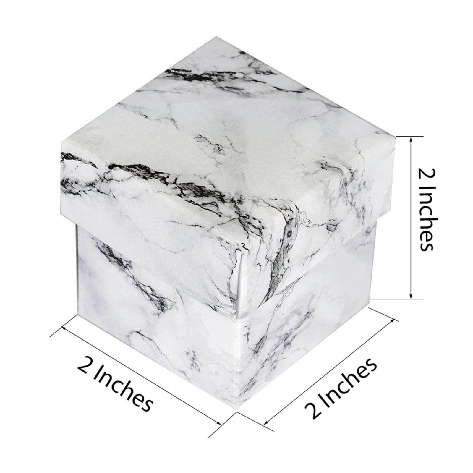 50 Pack 2 Marble Print Party Favor Candy Gift Boxes With Lid - Clearance SALE