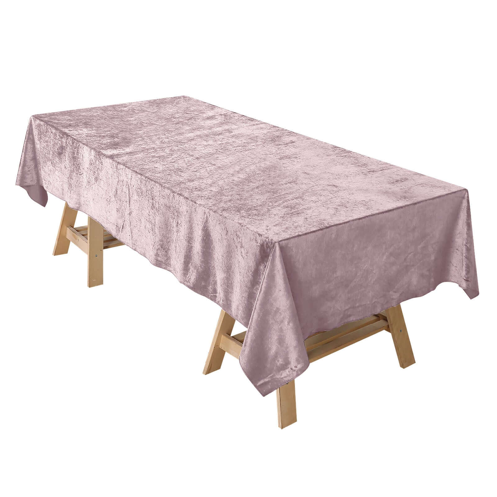 Premium Velvet 60x102 Rectangle Tablecloth Mauve - Reusable & Soft Table Cover