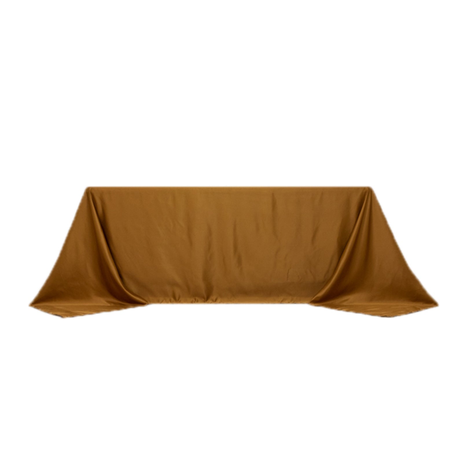 Lamour Satin 90x132 Rectangle Tablecloth Gold - Soft & Silk-Like Seamless Table Cover for Weddings & Parties