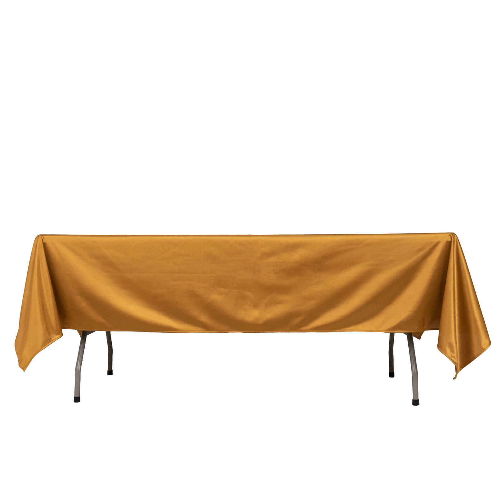 Premium Scuba Rectangular 60x102 Tablecloth Shimmering Gold - Wrinkle Free, Stain Resistant & Seamless Table Cover for Weddings and Parties
