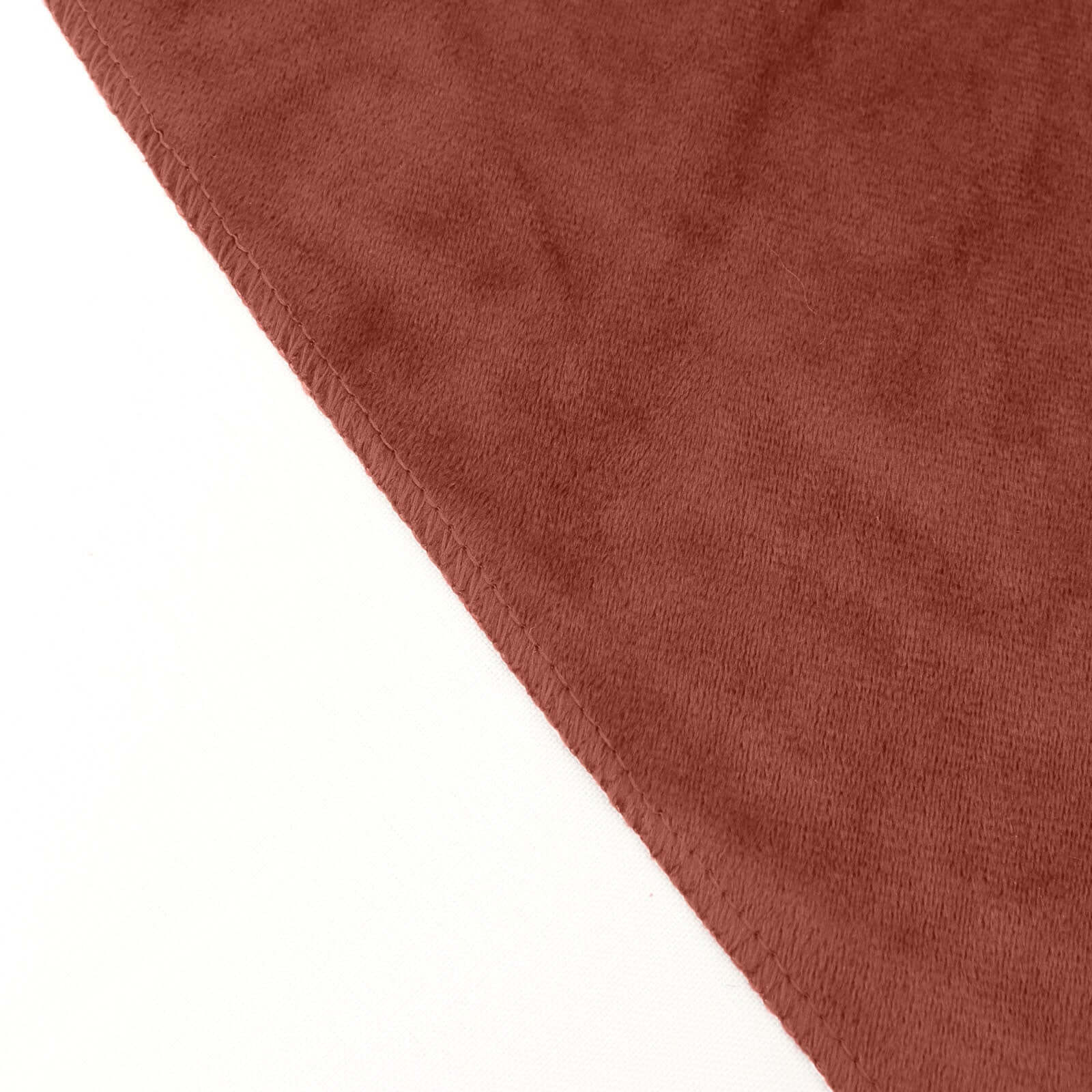 Premium Velvet 120 Round Tablecloth Terracotta (Rust) - Reusable Soft & Seamless Table Cover