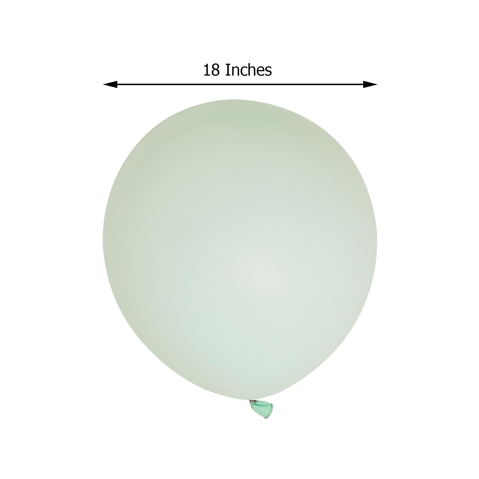 10 Pack 18 Matte Pastel Mint Helium or Air Latex Party Balloons