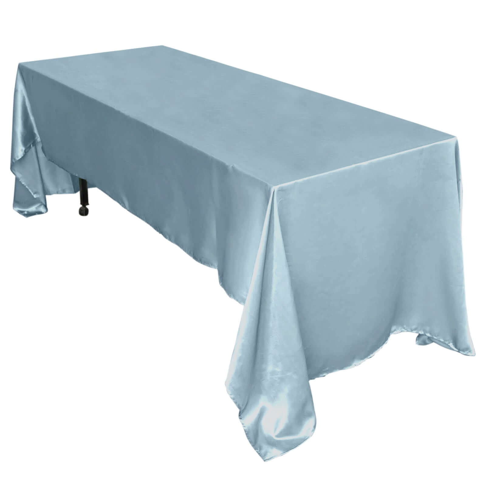 Satin Rectangular 60x126 Tablecloth Dusty Blue - Smooth and Lustrous Table Cover