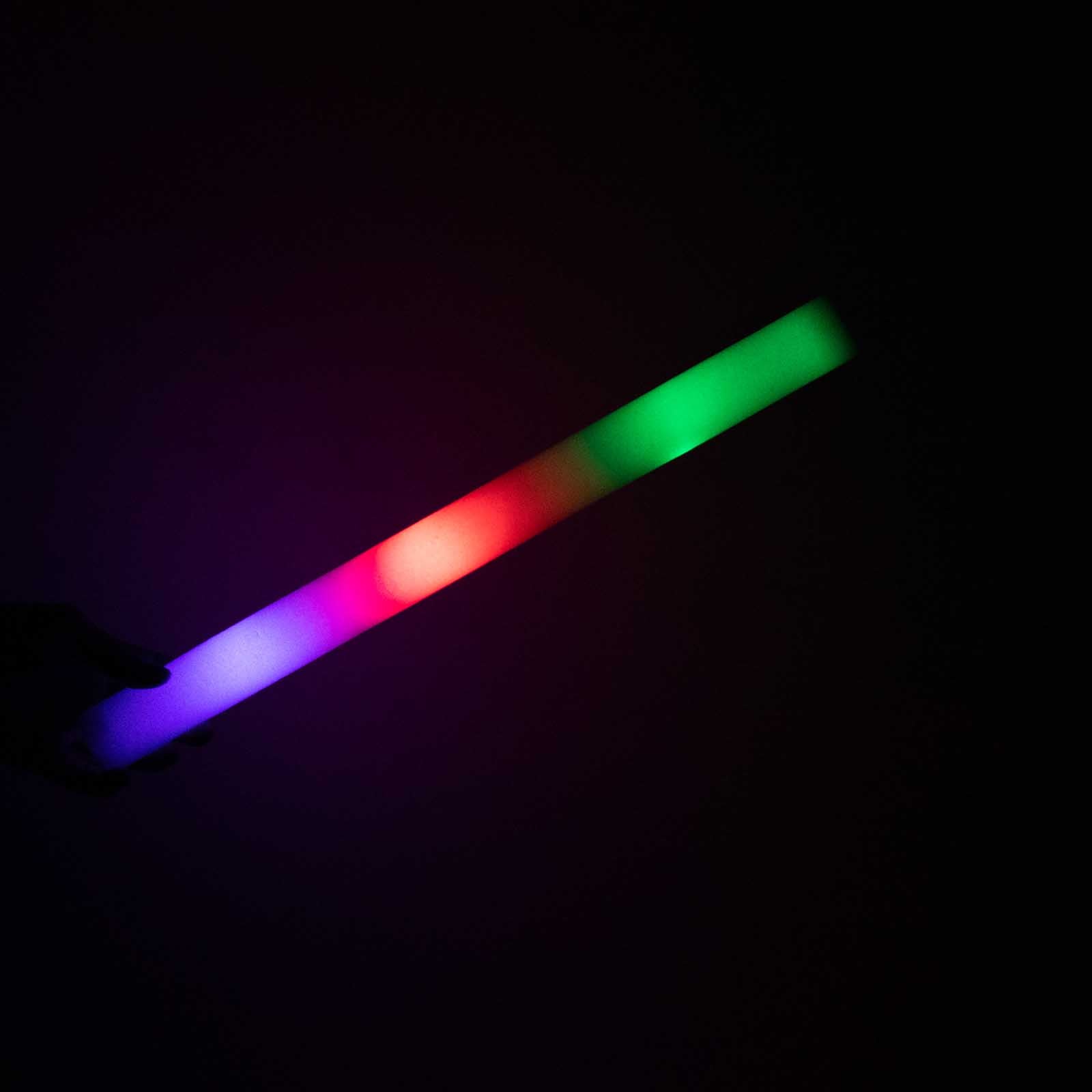 20 Pack Multicolor LED Foam Party Glow Sticks With 3 Flashing Modes, 19 Reusable Battery Operated Light Sticks