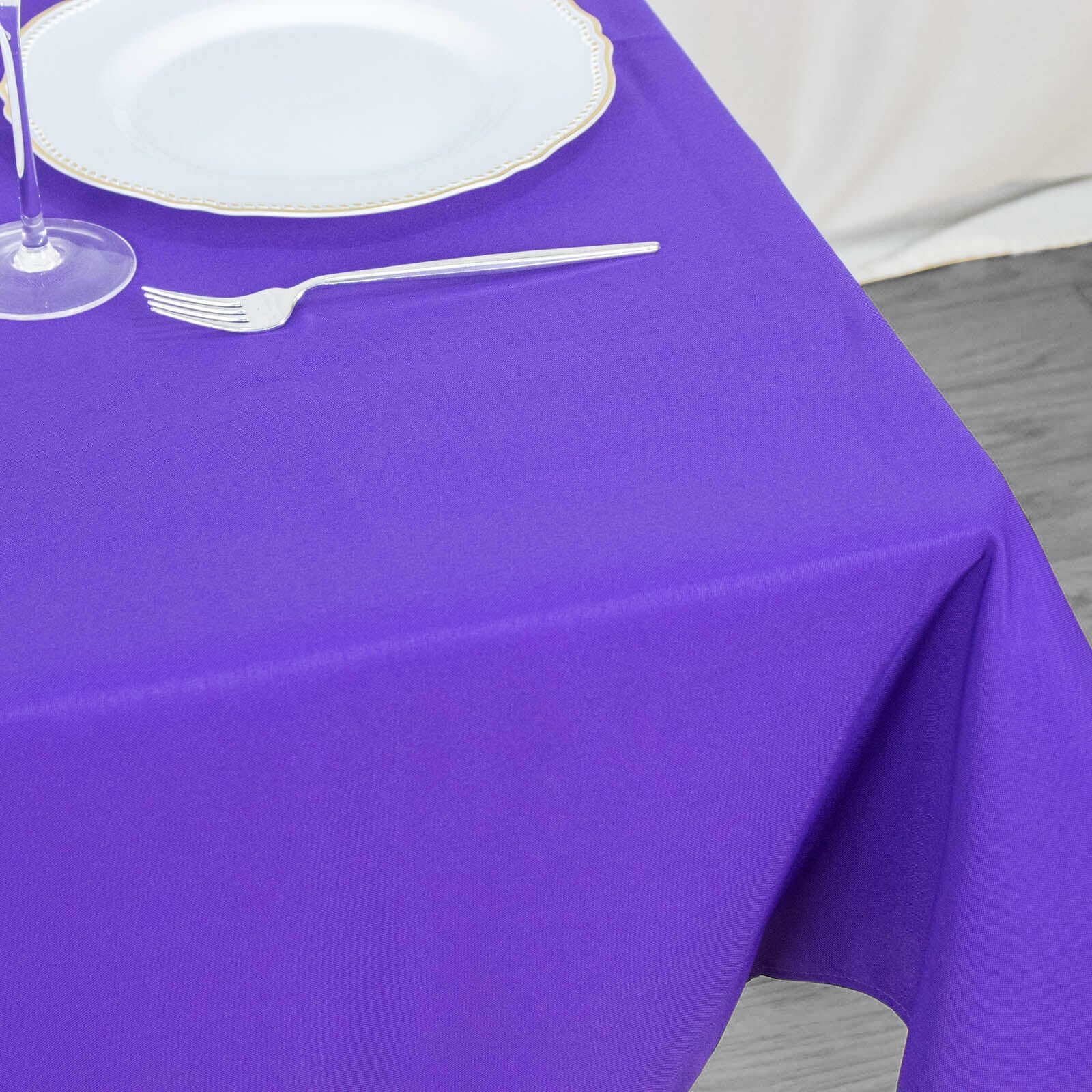 Premium Polyester 54x54 Square Tablecloth Purple - 220GSM Stain and Wrinkle-Resistant Table Cover