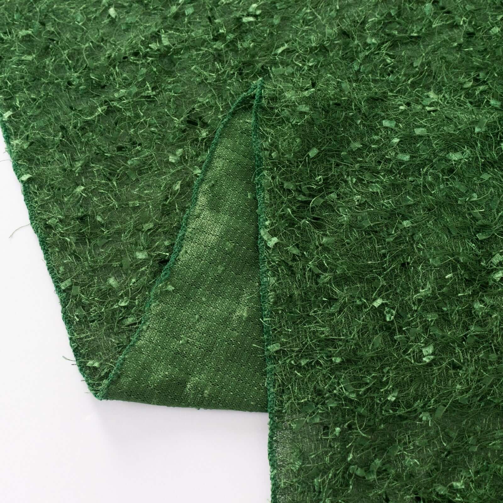 Polyester 90x156 Rectangle Tablecloth Green with Shaggy Fringe Table Cover